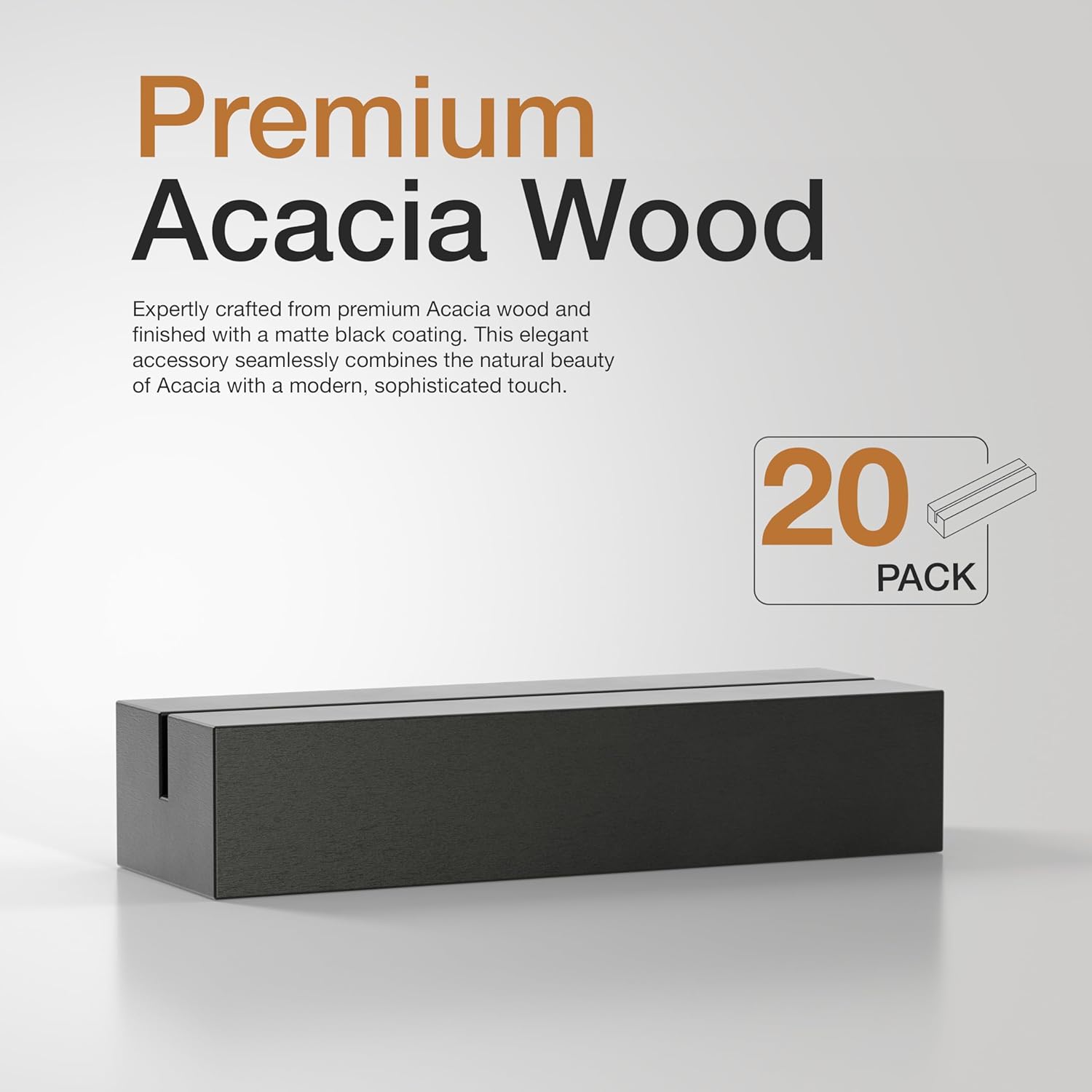 Tidita Place Card Holder Set of 20 Acacia Wood