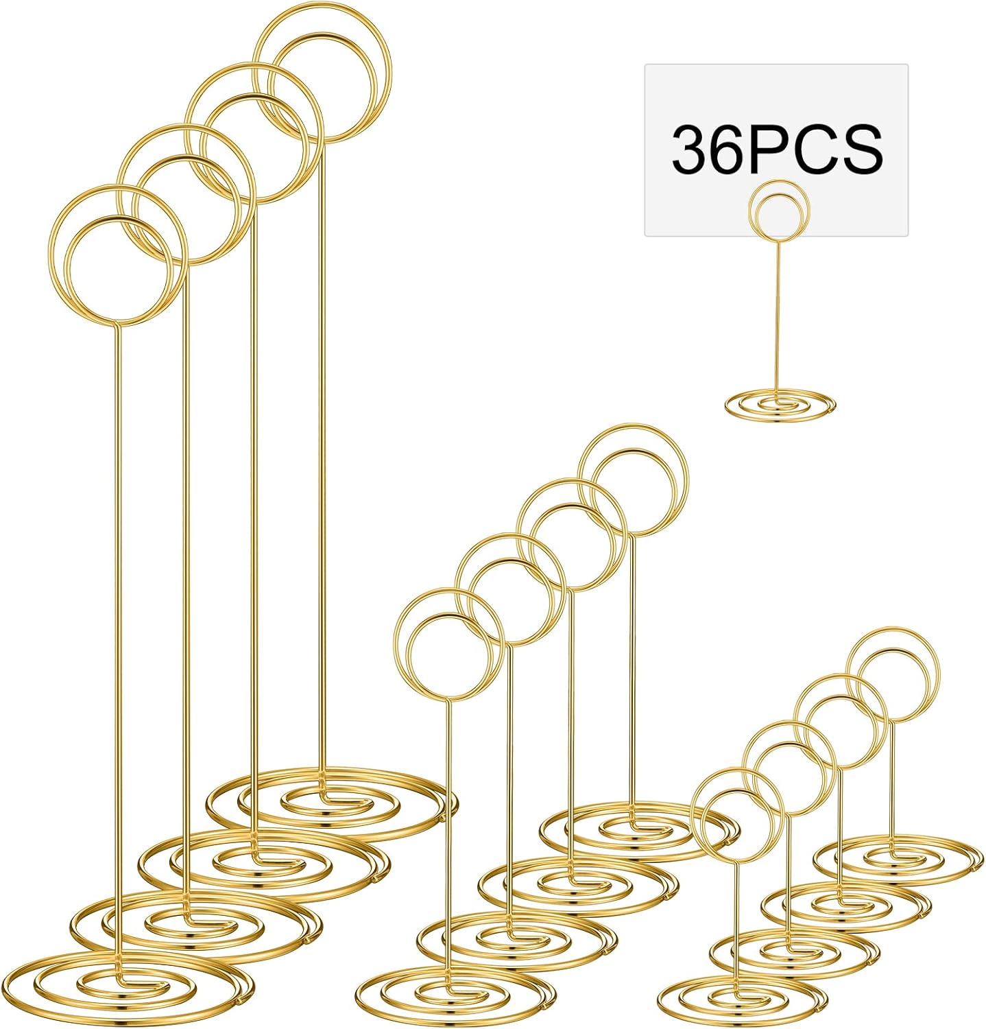Teling 36-Piece Table Number Holders Set Gold