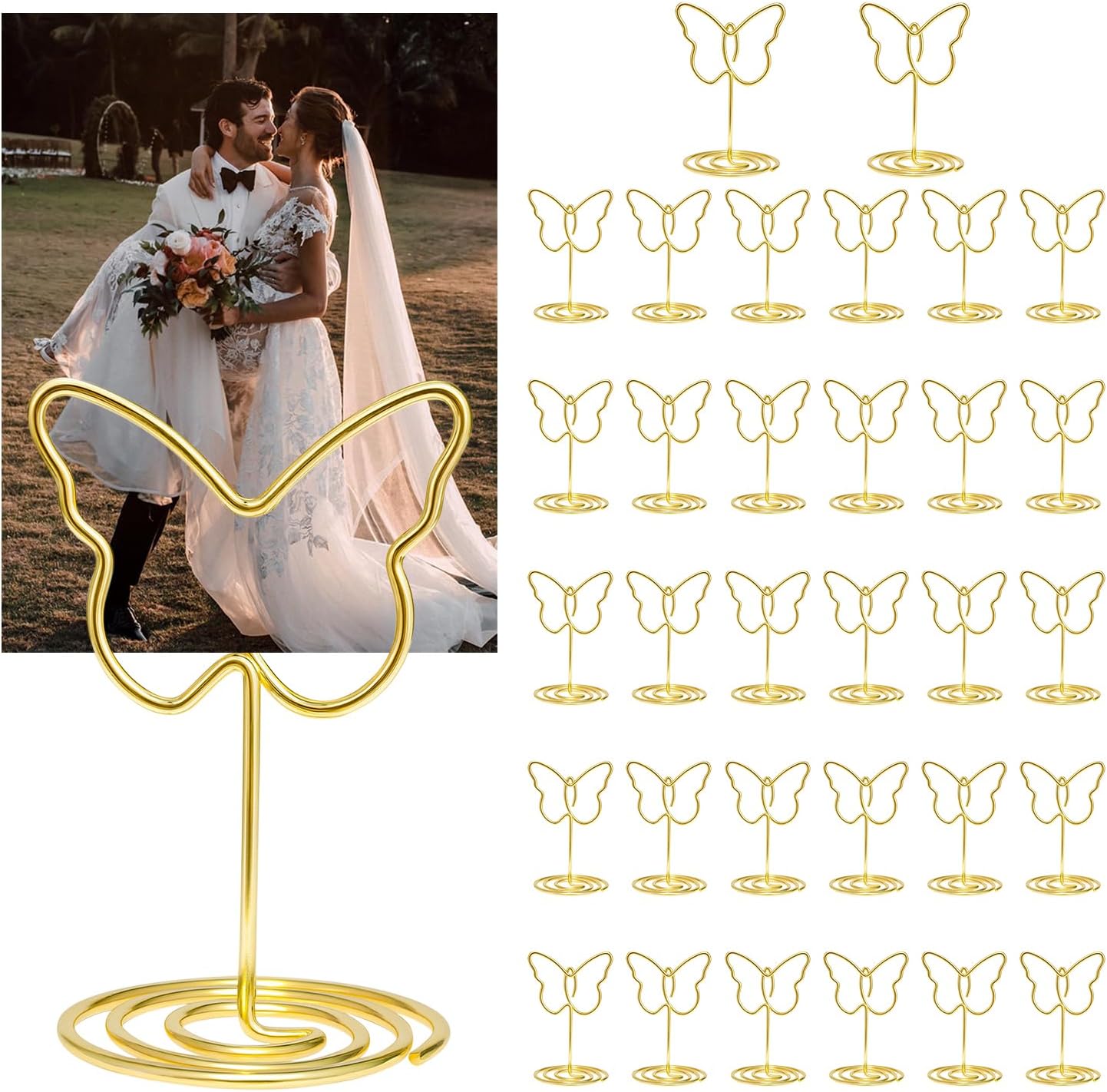 32pcs Table Number Holders with Butterfly Design