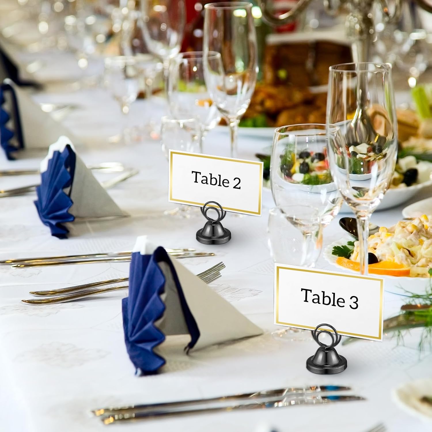 Fulmoon 24 Pcs Steel Table Number Holders