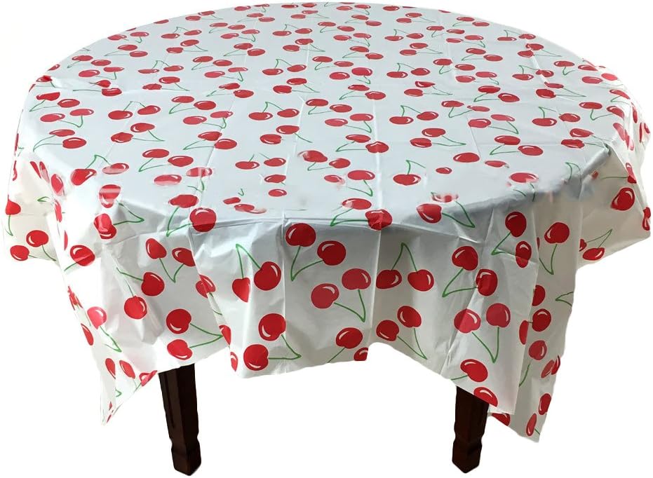 Retzjorv Vpang 2 Pcs Plastic Tablecloth 71 Inch