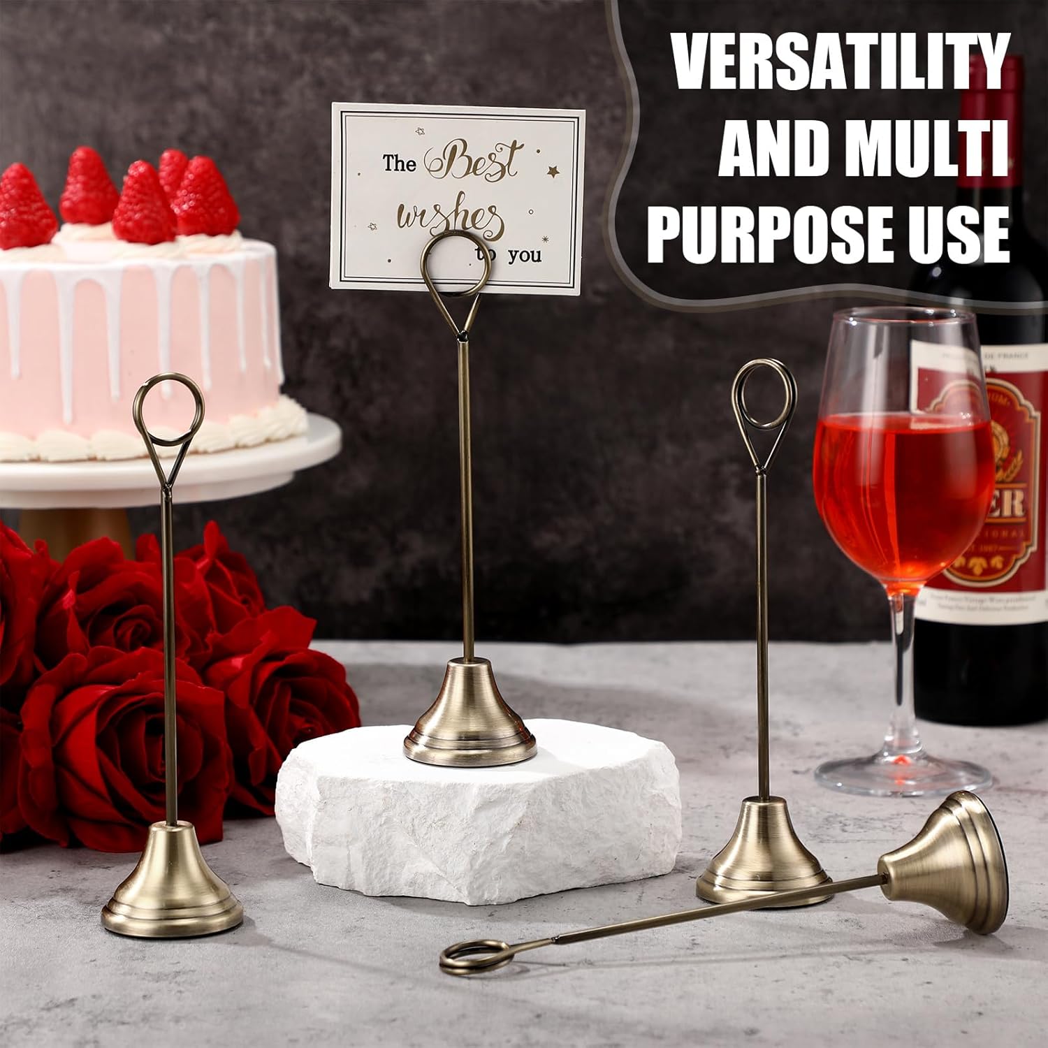 Marspark 16 Pcs 8 Inch Metal Table Number Holders