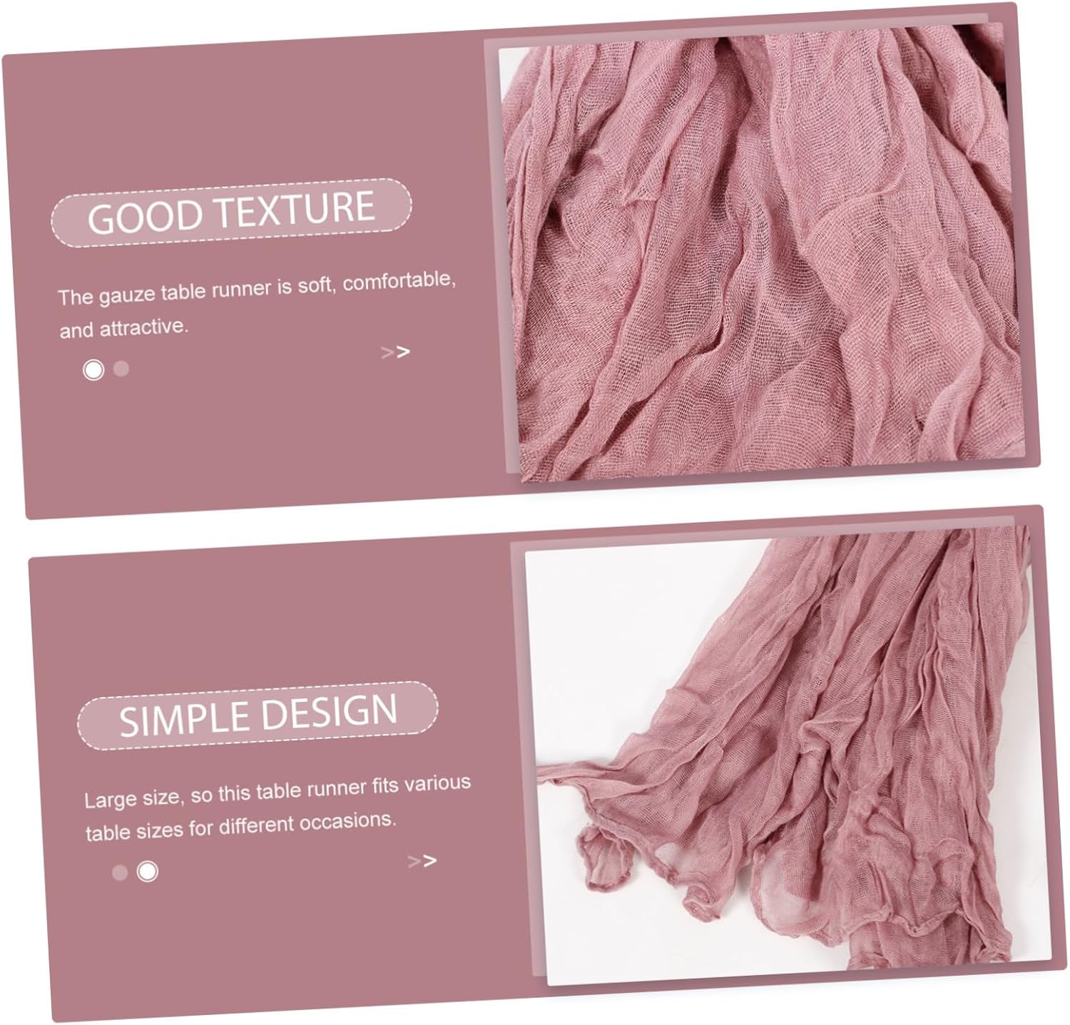 4pcs Bohemian Gauze Table Runner for Weddings and Parties 1
