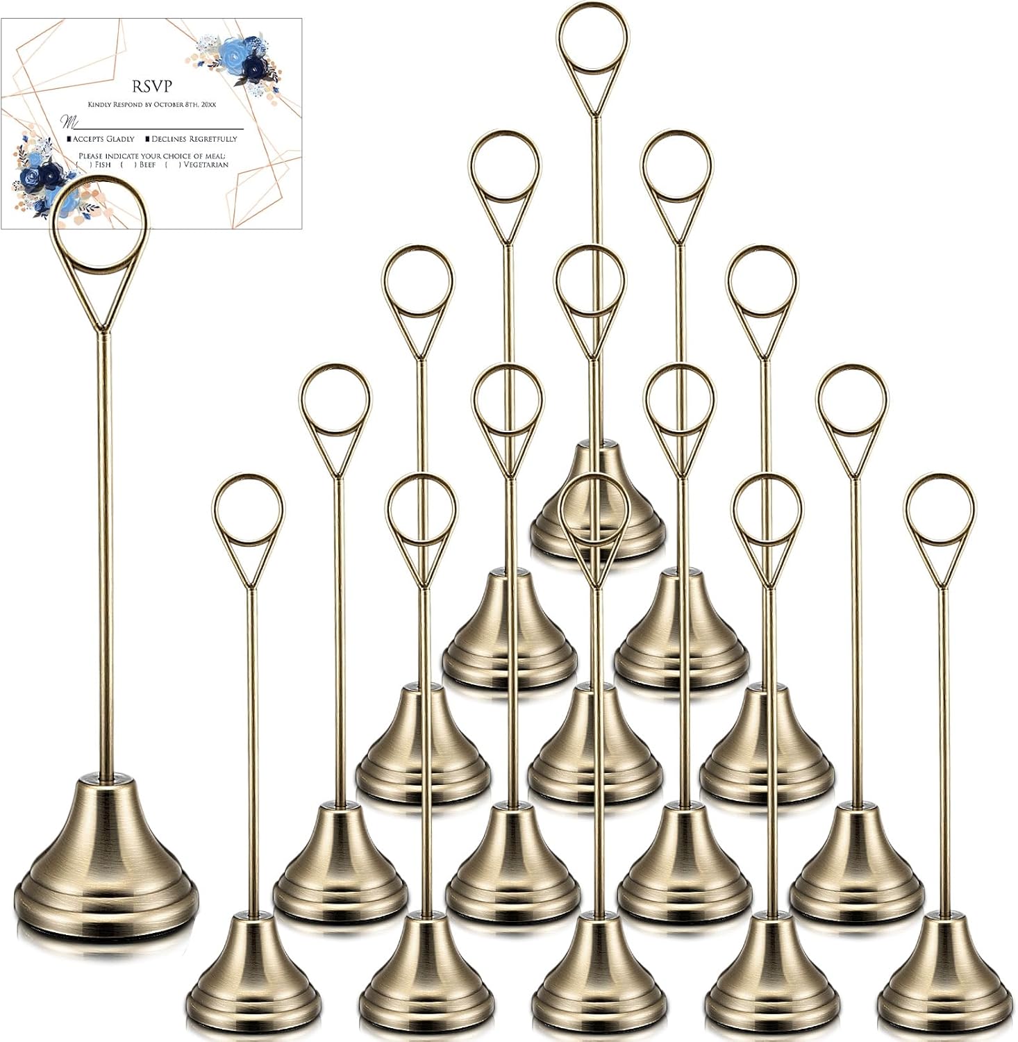 Marspark 16 Pcs 8 Inch Metal Table Number Holders