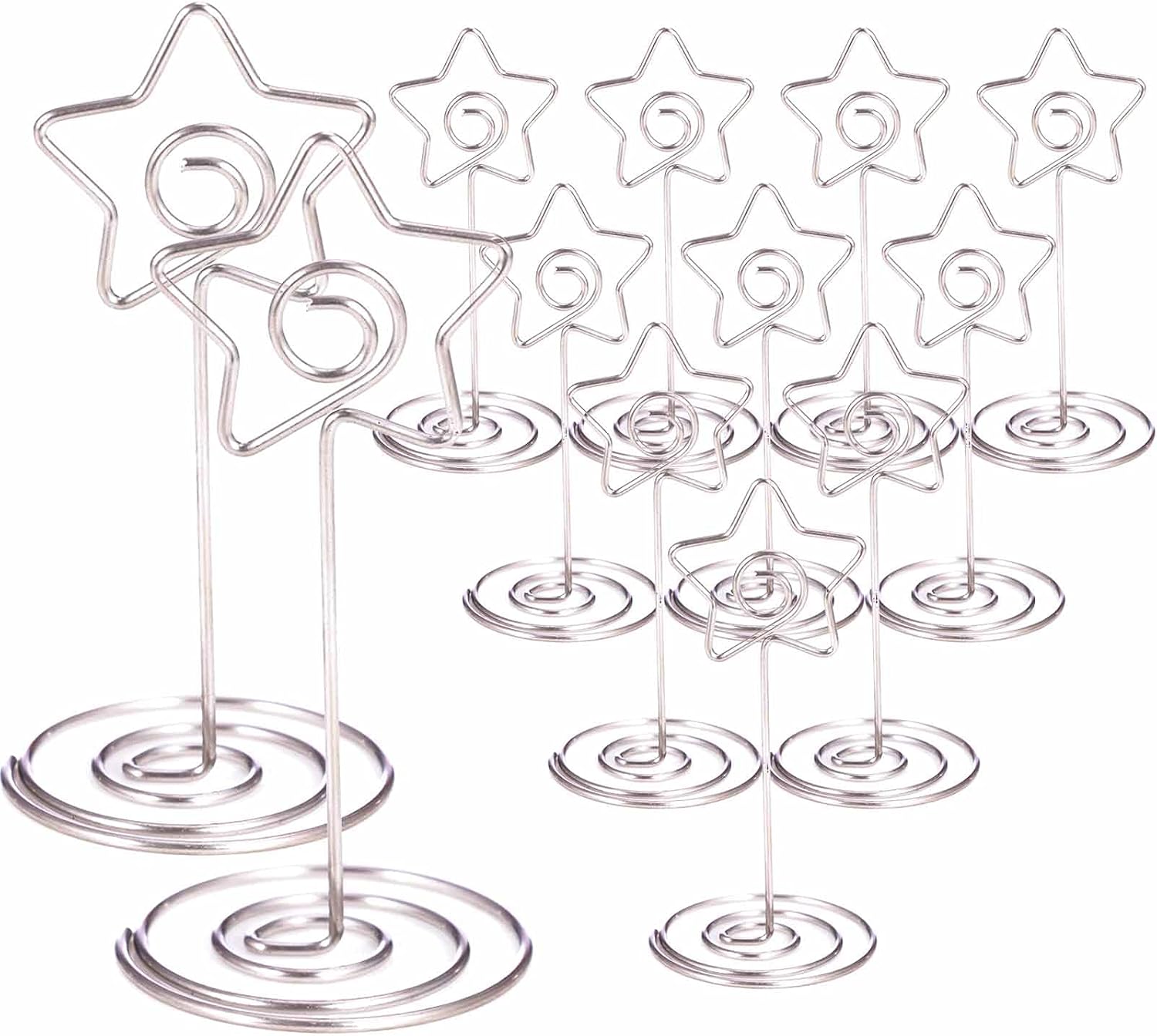 12pcs Table Number Stands 335 inch Place Card Holders with Star Shaped Design
