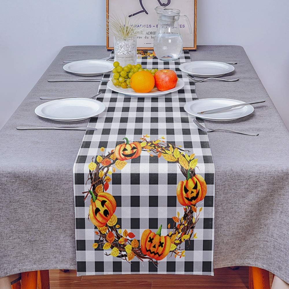 TH XHome Linen Table Runner 183 Inches Long Farmhouse Decor