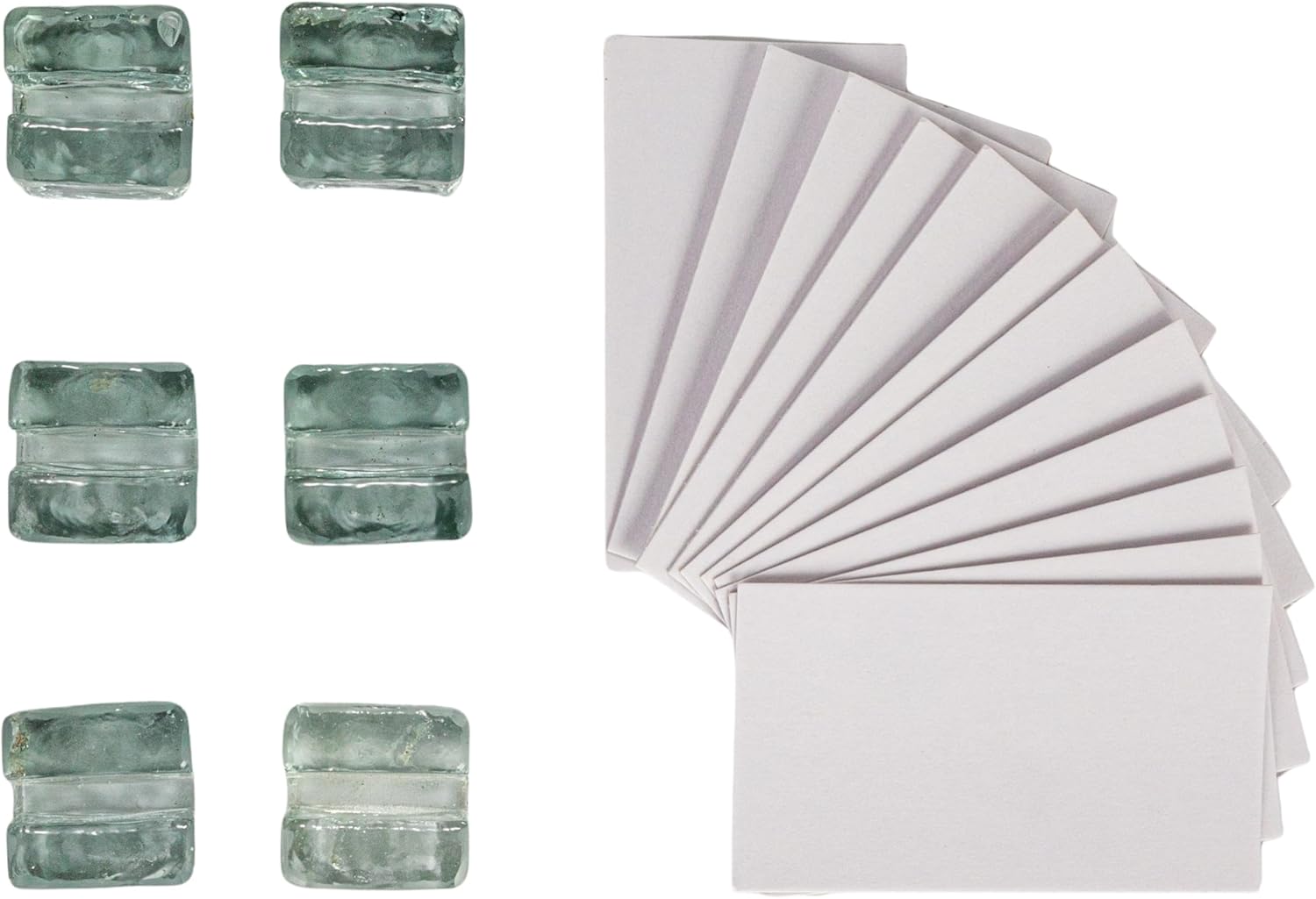 Creative Co-Op Clear Glass Cube Place Card Holders Set of 6