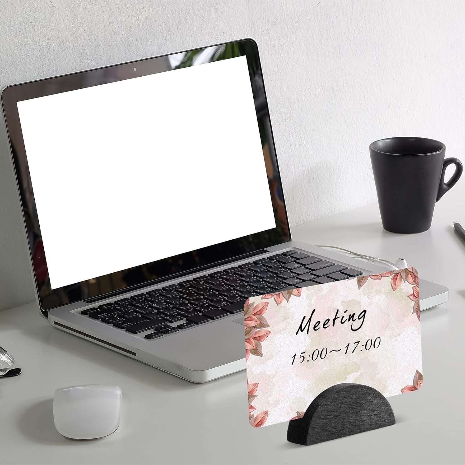 24 Pcs Black Wooden Table Name Holders