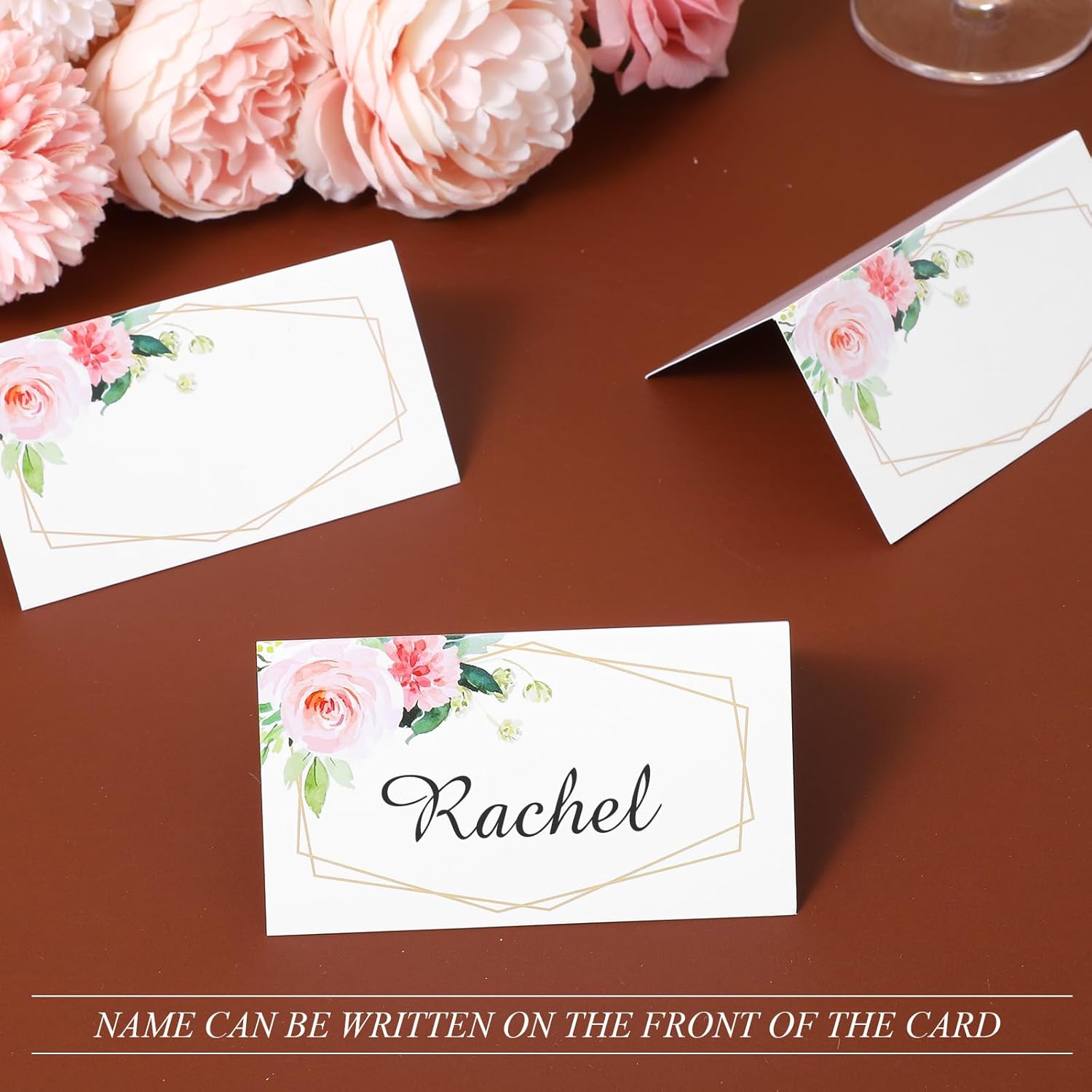 50Pcs Floral Place Cards for Table Setting
