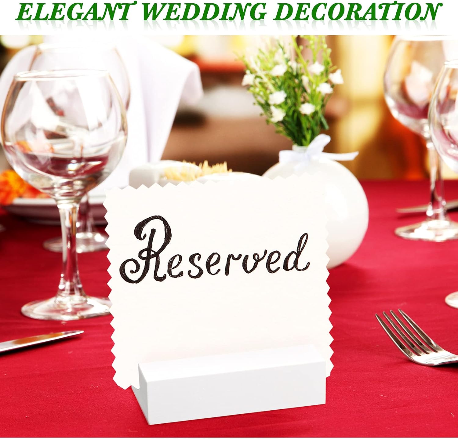 12 Piece Wooden Place Card Holders for Wedding Events 1