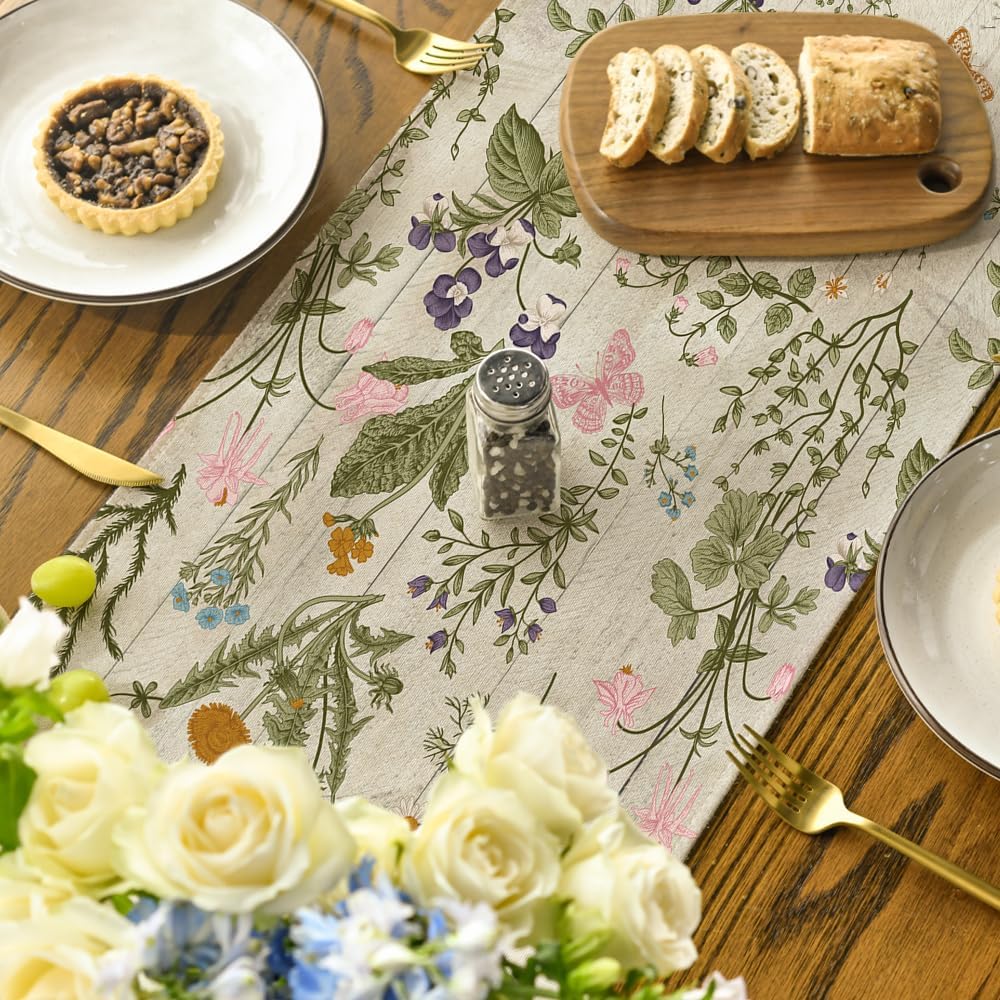 Artoid Mode Floral Table Runner 13x72 Inch