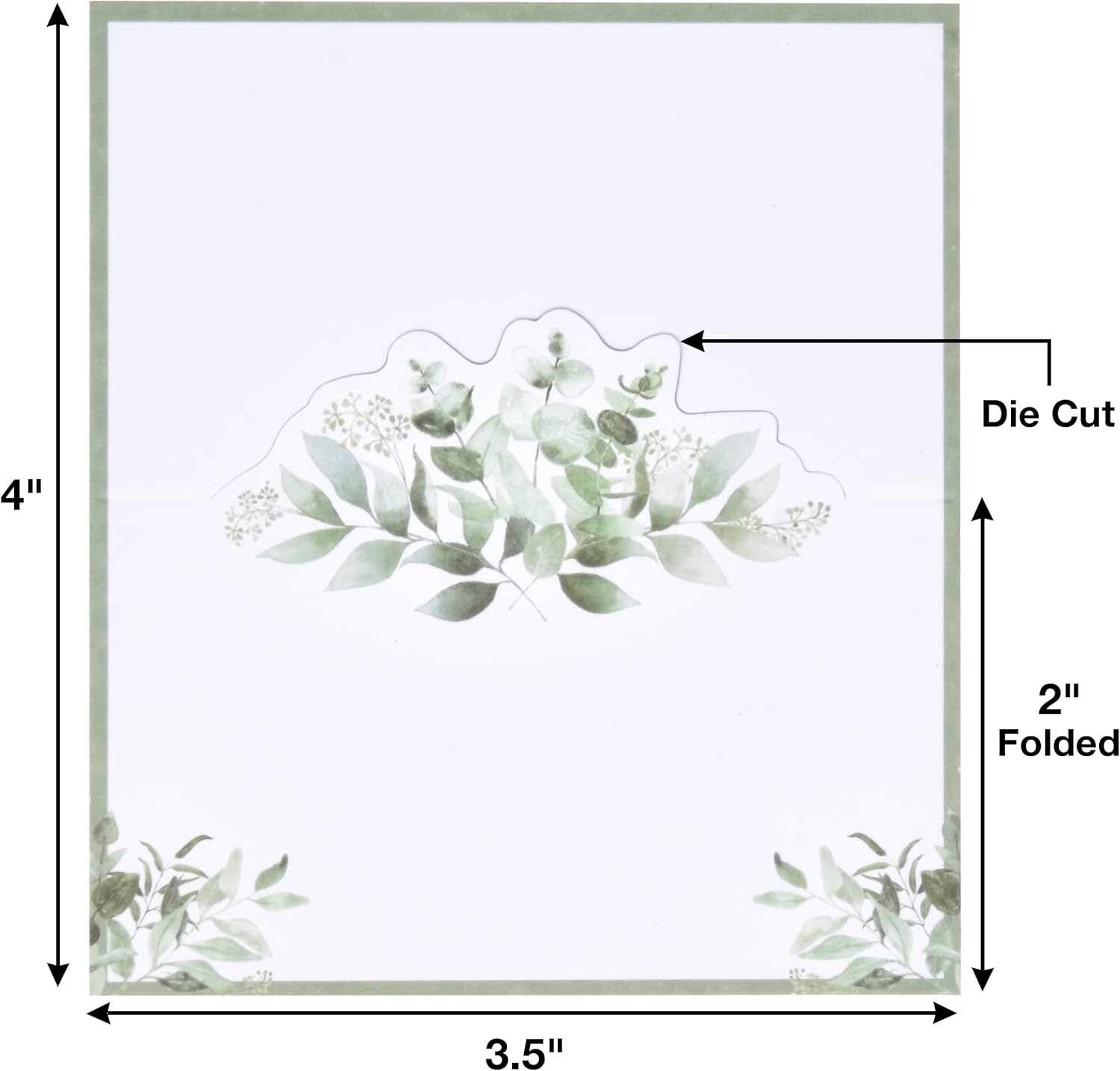Gift Boutique 100 Pack Eucalyptus Place Cards