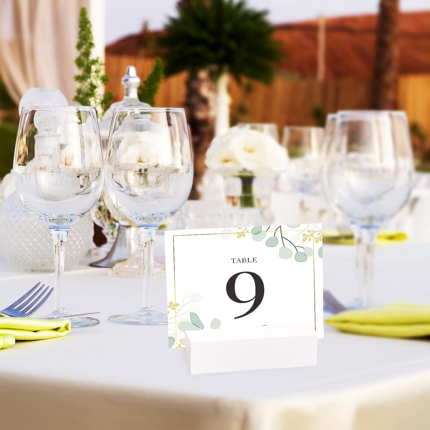 12 Piece Wooden Place Card Holders for Wedding Events 1