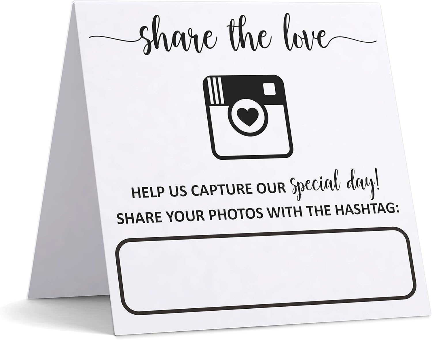 321Done Wedding Hashtag Signs Set of 10