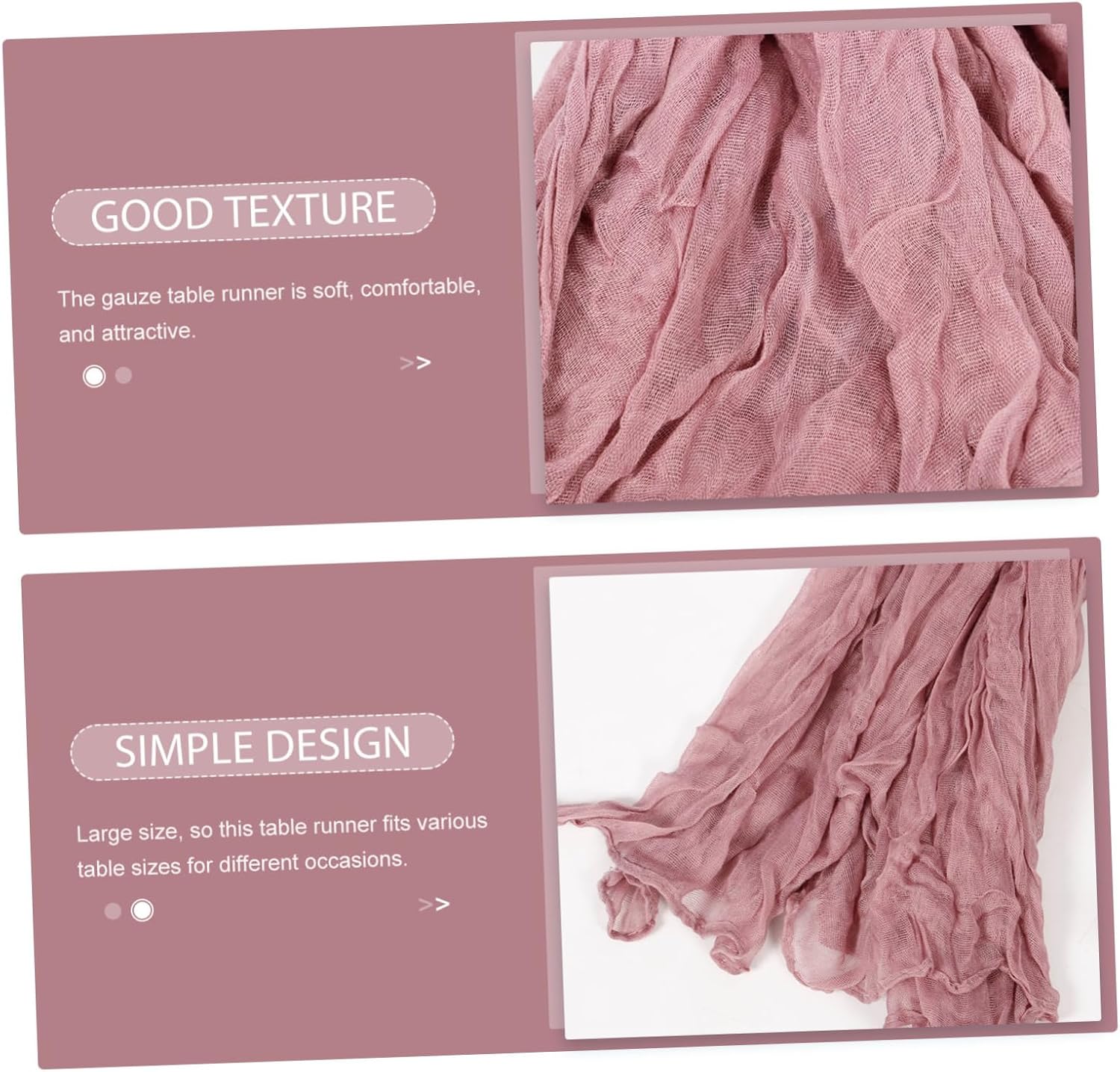 4pcs Bohemian Gauze Table Runner for Weddings and Parties