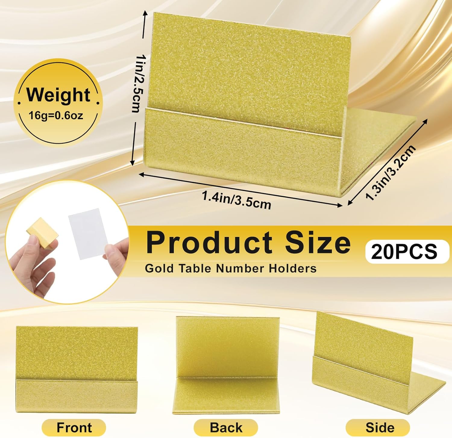 Gold Table Number Holders 20pcs Metal Place Card Stands