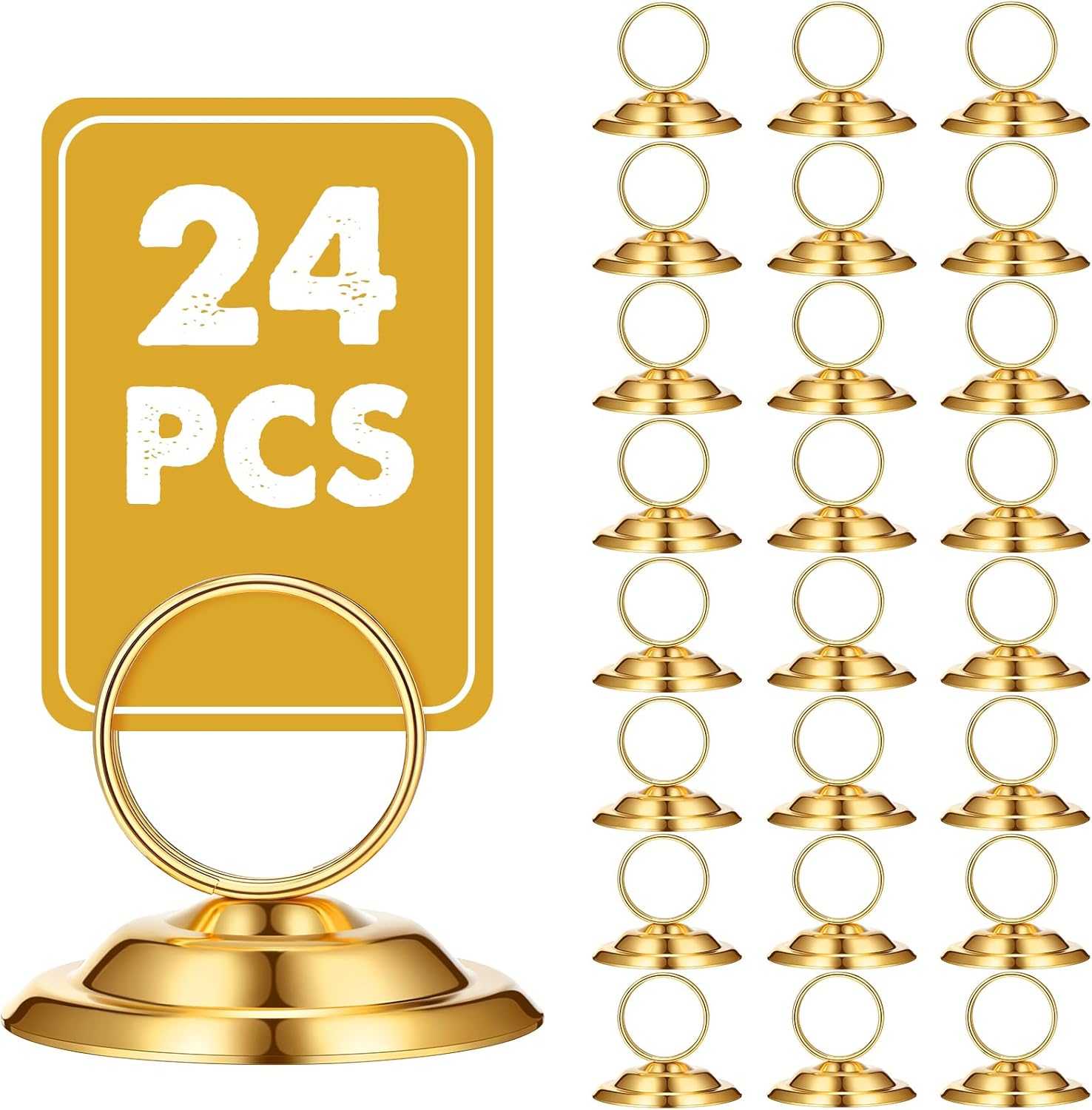 24 Pcs Gold Table Number Holders for Parties and Events