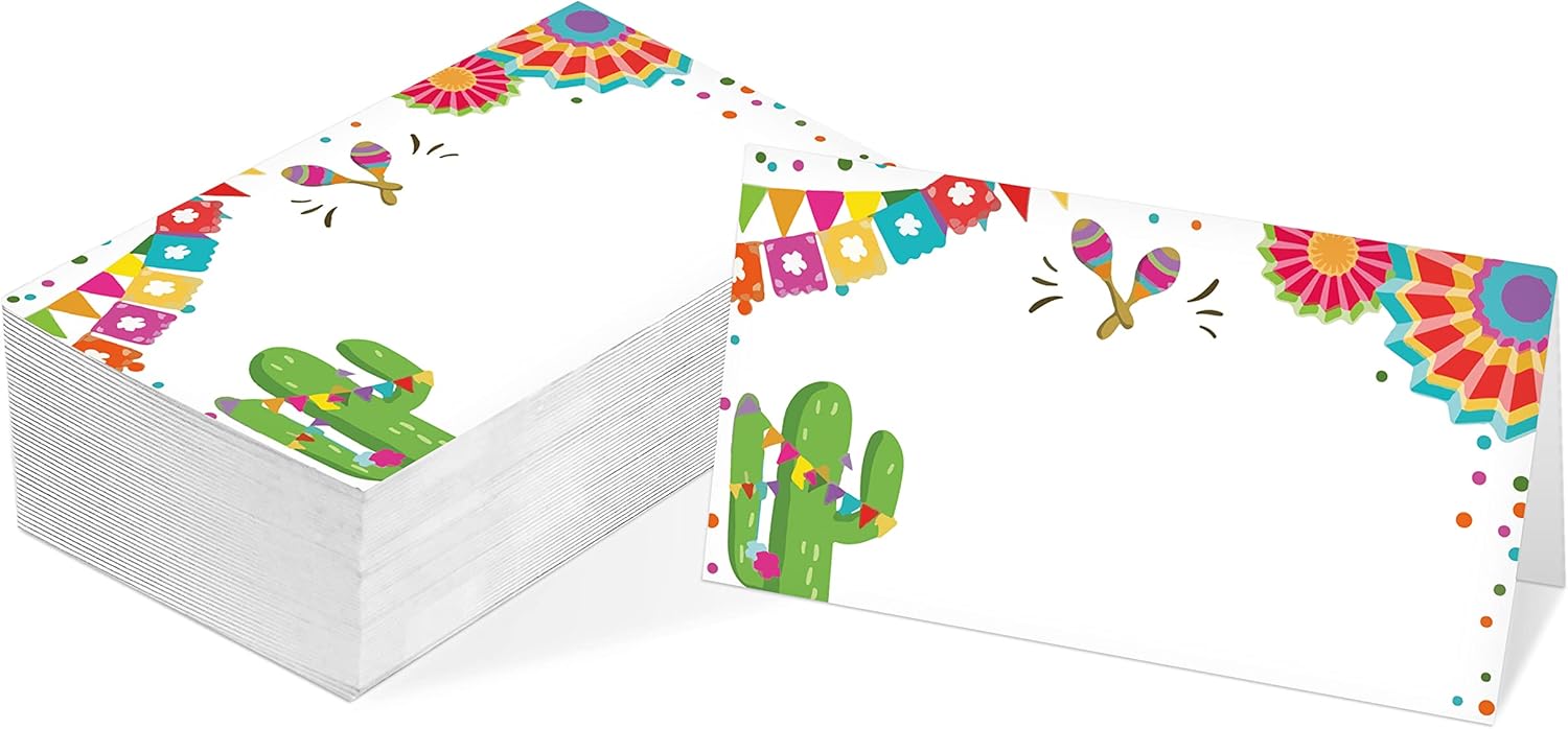 Mexican Fiesta Themed Place Cards Pack of 25