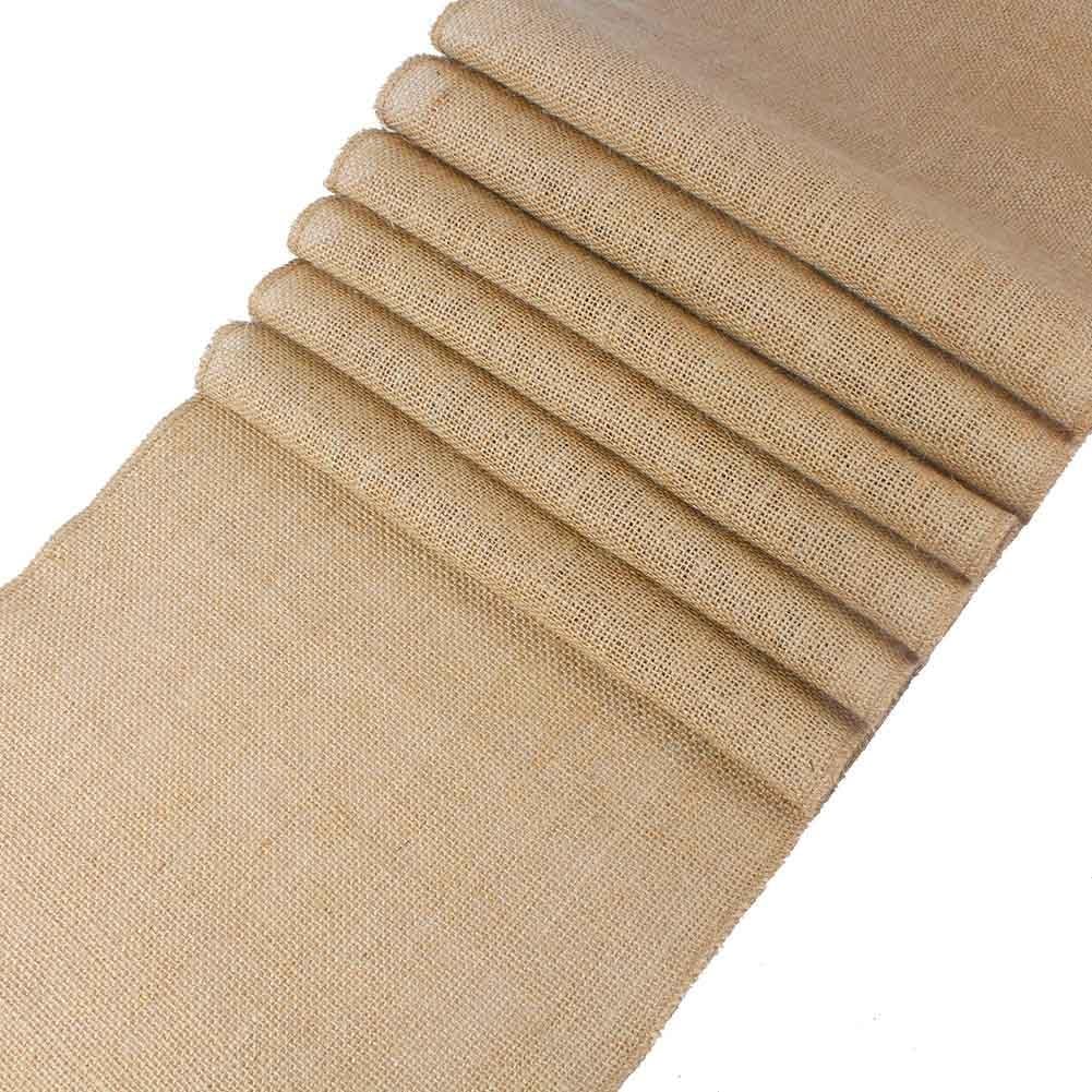 AK-Trading Natural Chic Rustic Burlap Table Runner