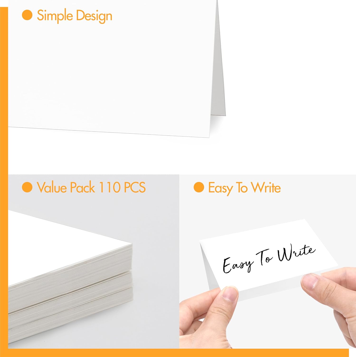 110 PCS Small Tent Place Cards for Events and Weddings