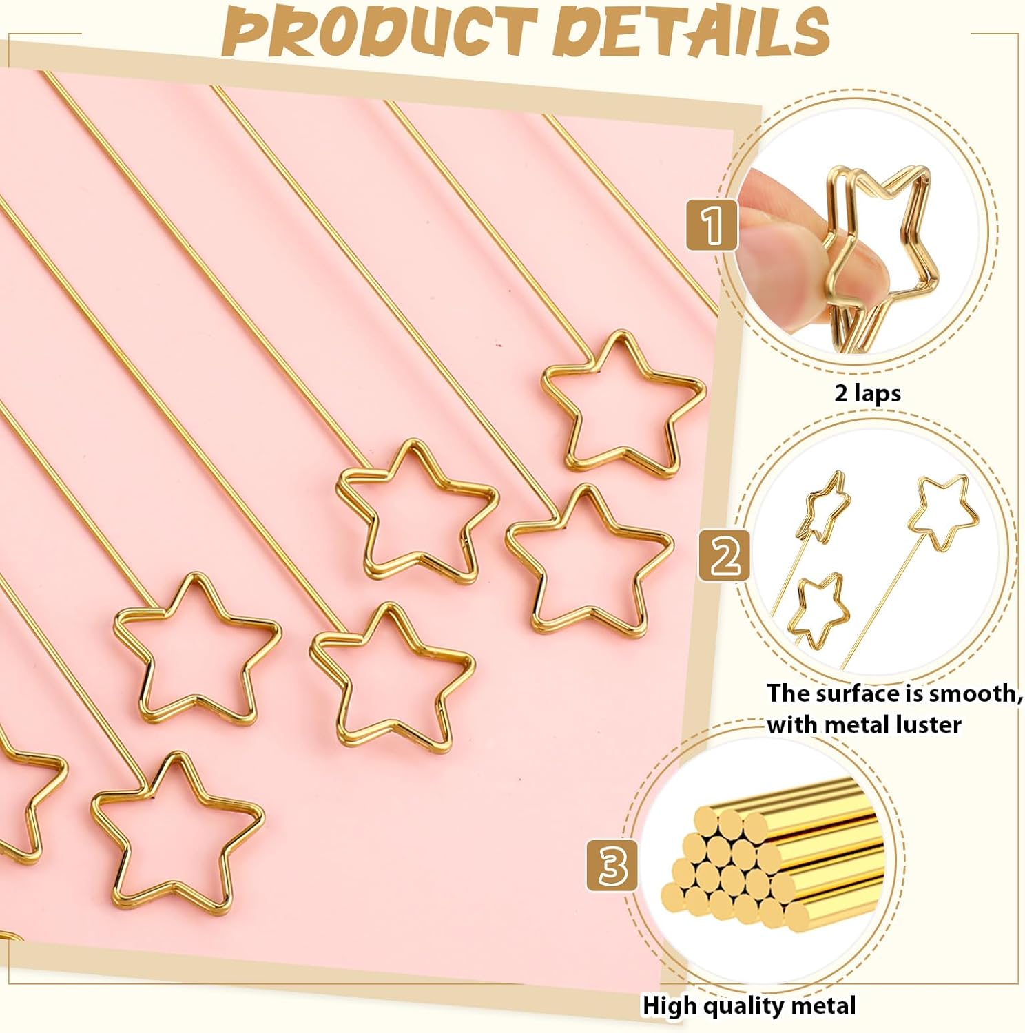 20 Pcs Star Shape Metal Place Card Holders
