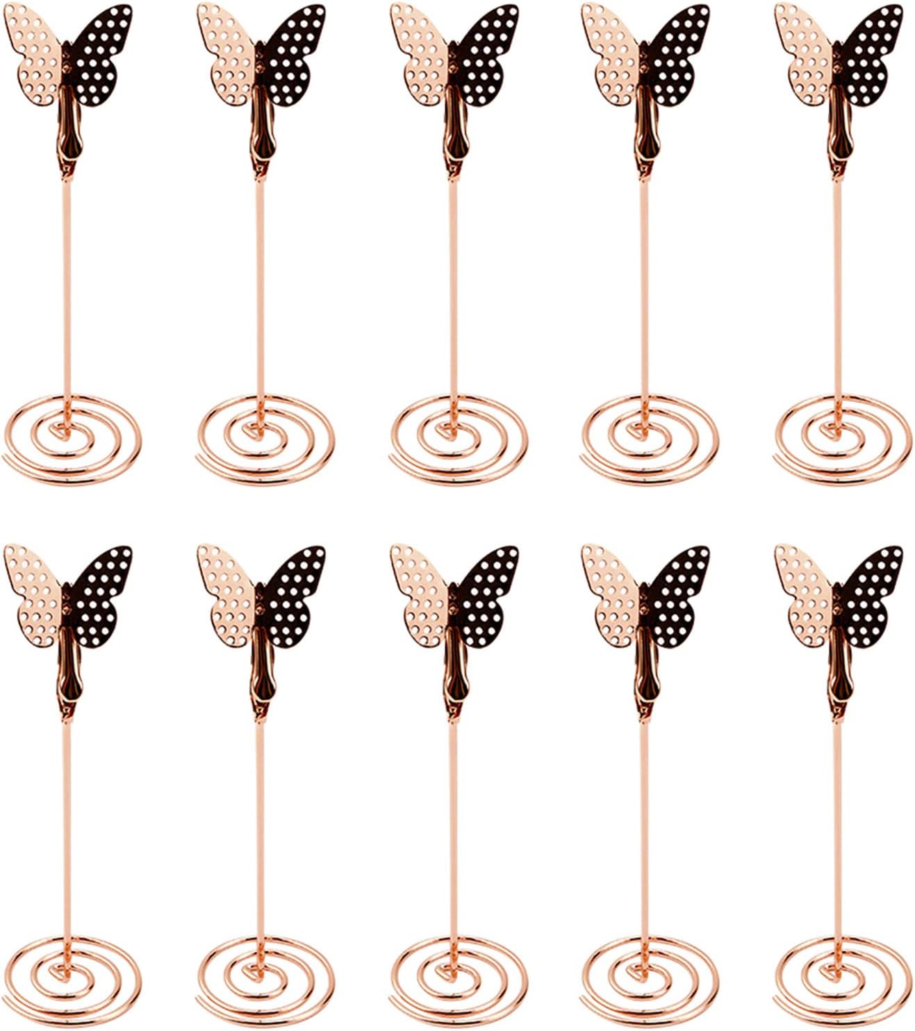Butterfly Table Number Holders 10Pcs Rosegold
