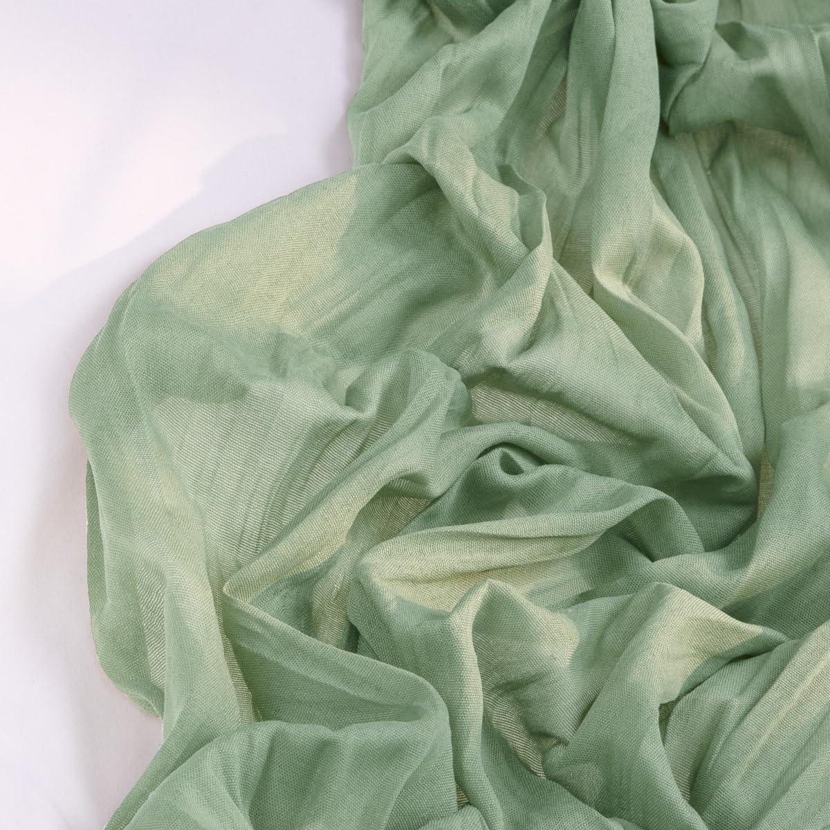 Sage Green Cheesecloth Table Runner Set Of 12