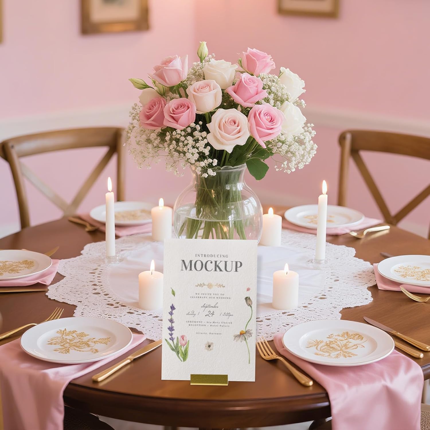24 Pcs Gold Table Number Holders for Weddings Parties and Events