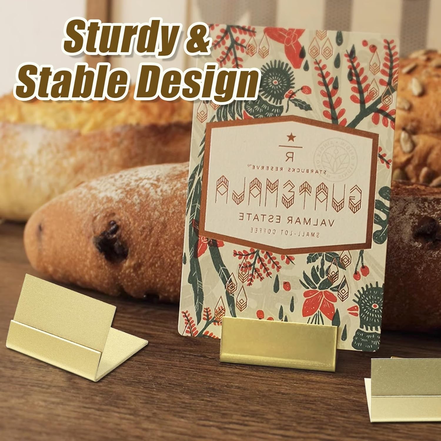 24 PCS Gold Table Number Holders Metal Place Card Stands