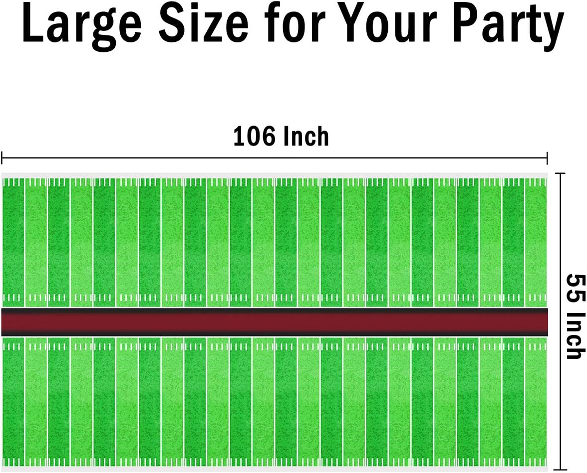 Erweicet Plastic Football Field Tablecloth 4 Pack
