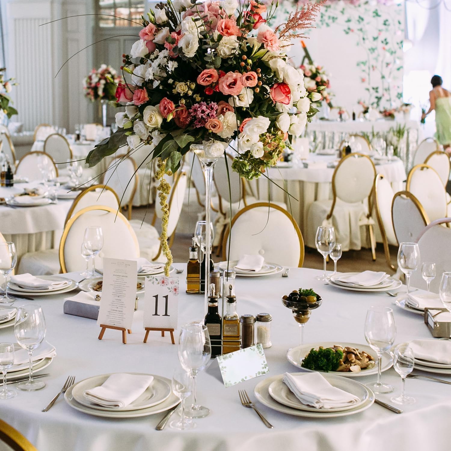 50pcs Eucalyptus Leaf Place Cards for Wedding Seating Chart