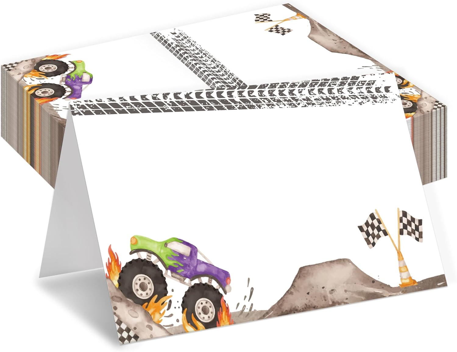 Monster Truck Place Cards For Party Table Settings