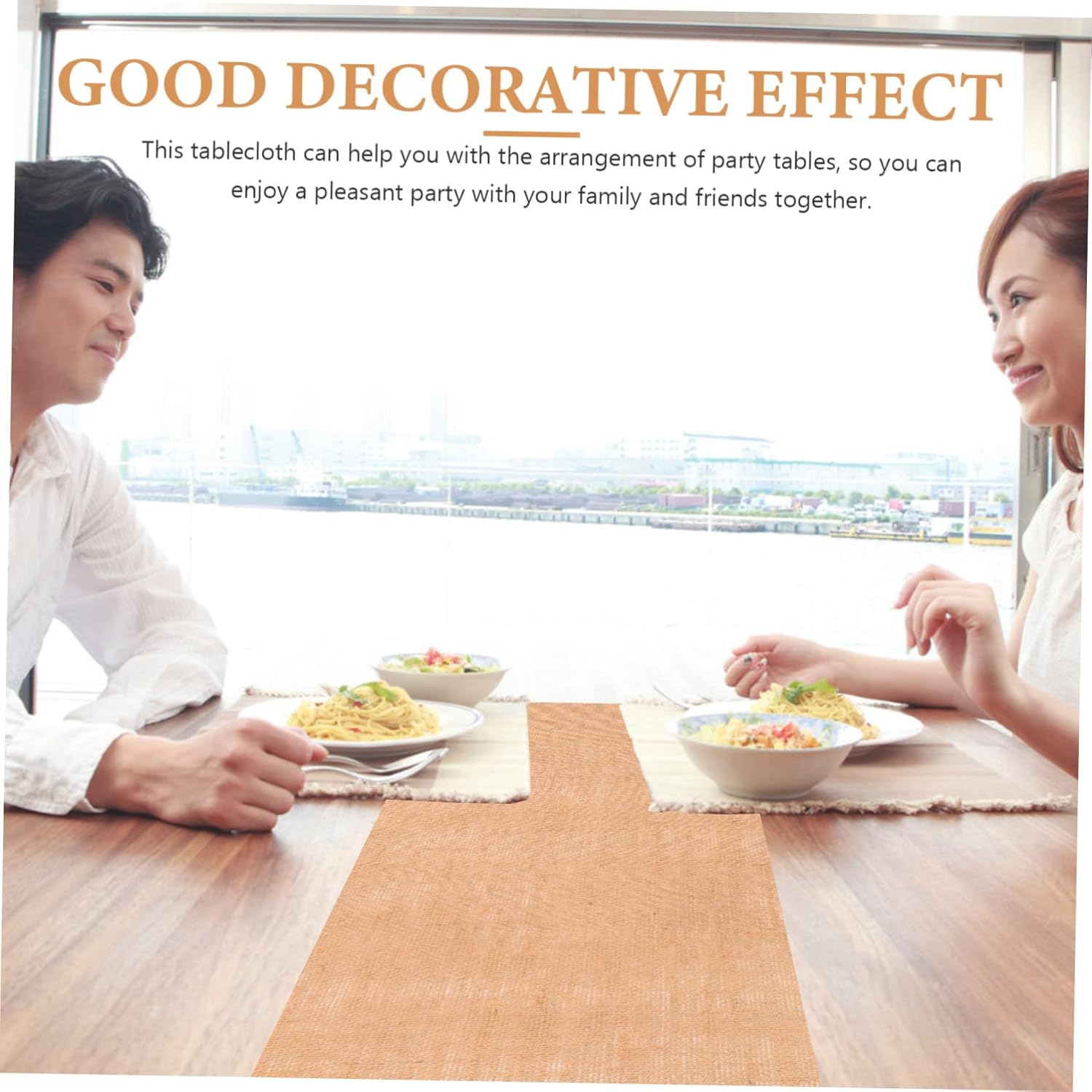 Zerodeko Natural Linen Table Runner for Rustic Wedding Decor