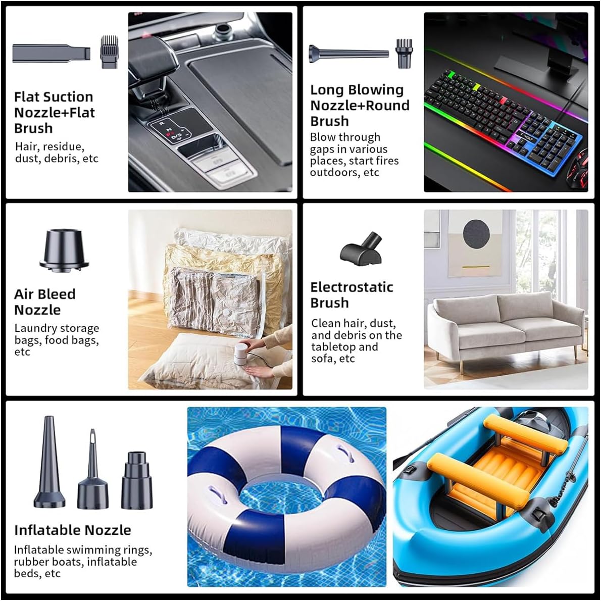 Handheld Car Cleaner with Brushless Motor and 16000PA Suction Power