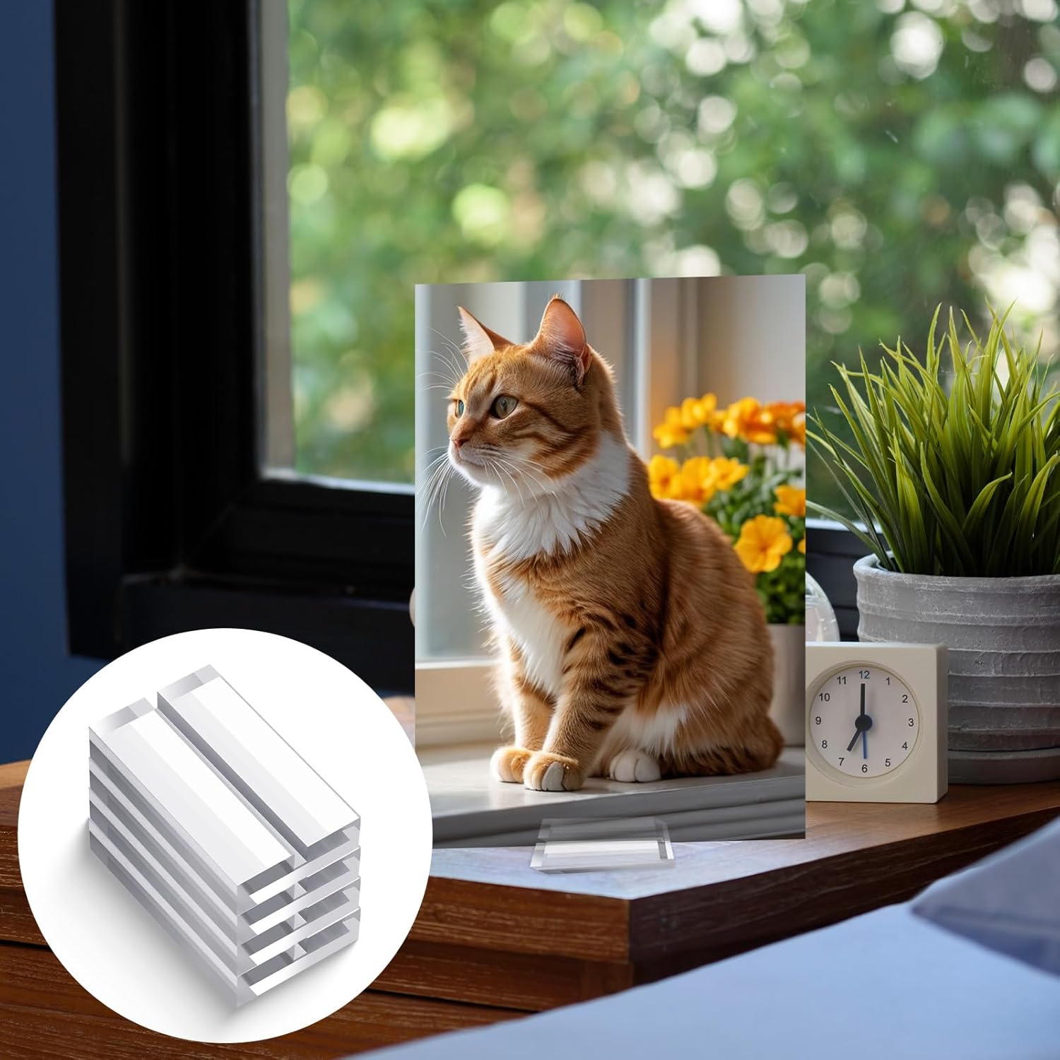 12 PCS Clear Acrylic Place Card Holders for Table