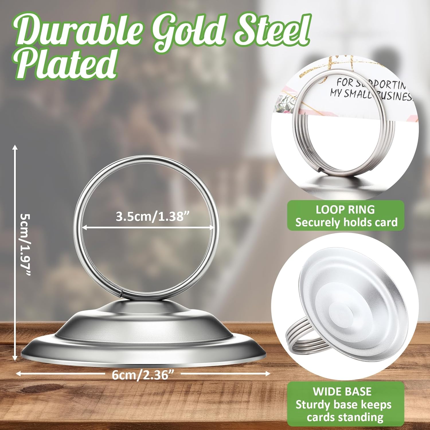 24 Pcs Metal Table Number Holders Matte Nickel