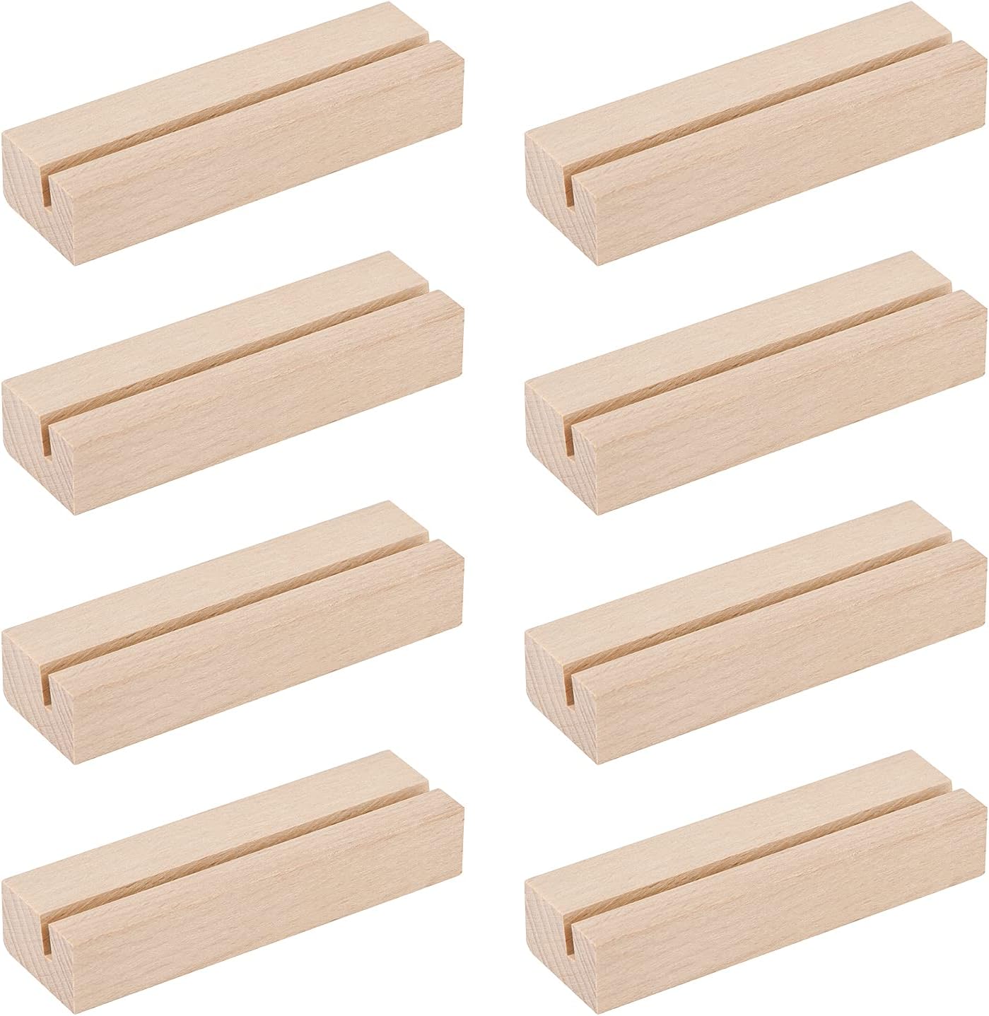 Elegant Wooden Place Card Holders Set of 8