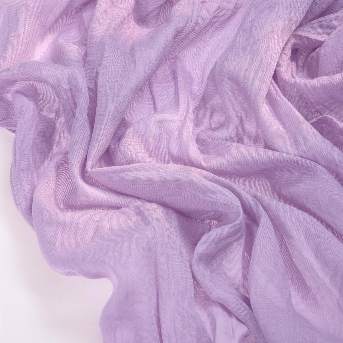 Socomi 6pcs Lilac Purple Lavender Cheesecloth Table Runner 120 Inch 10FT