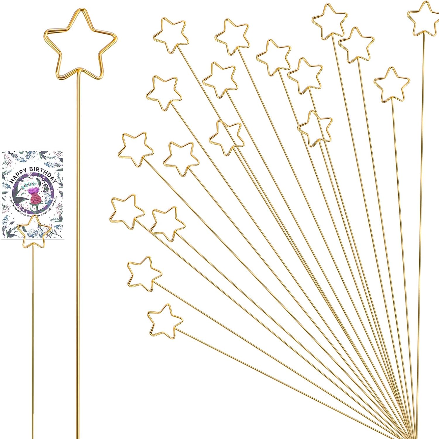 20 Pcs Star Shape Metal Place Card Holders