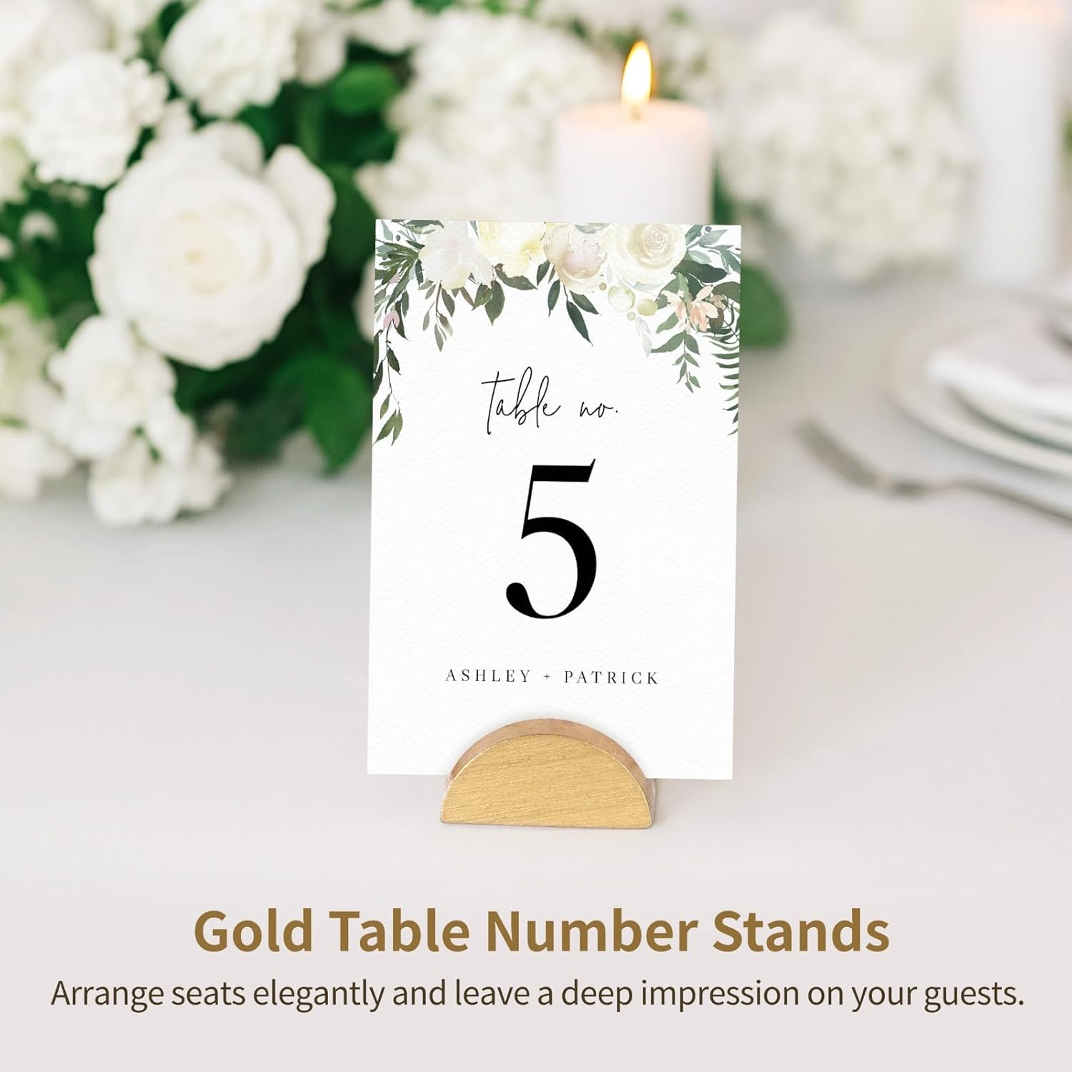 50 Pcs Gold Table Number Stands for Weddings and Events