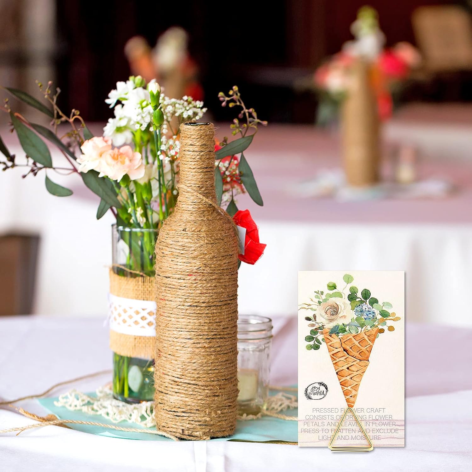 Eersida 60 Piece Table Number Holder Stand for Wedding and Events