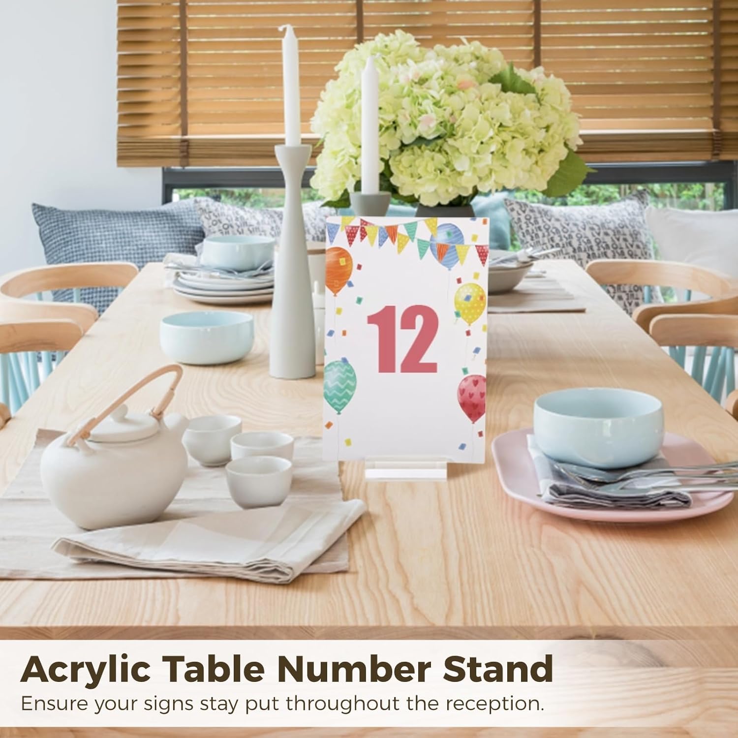 Lnrueg 24 Pcs Acrylic Place Card Holders