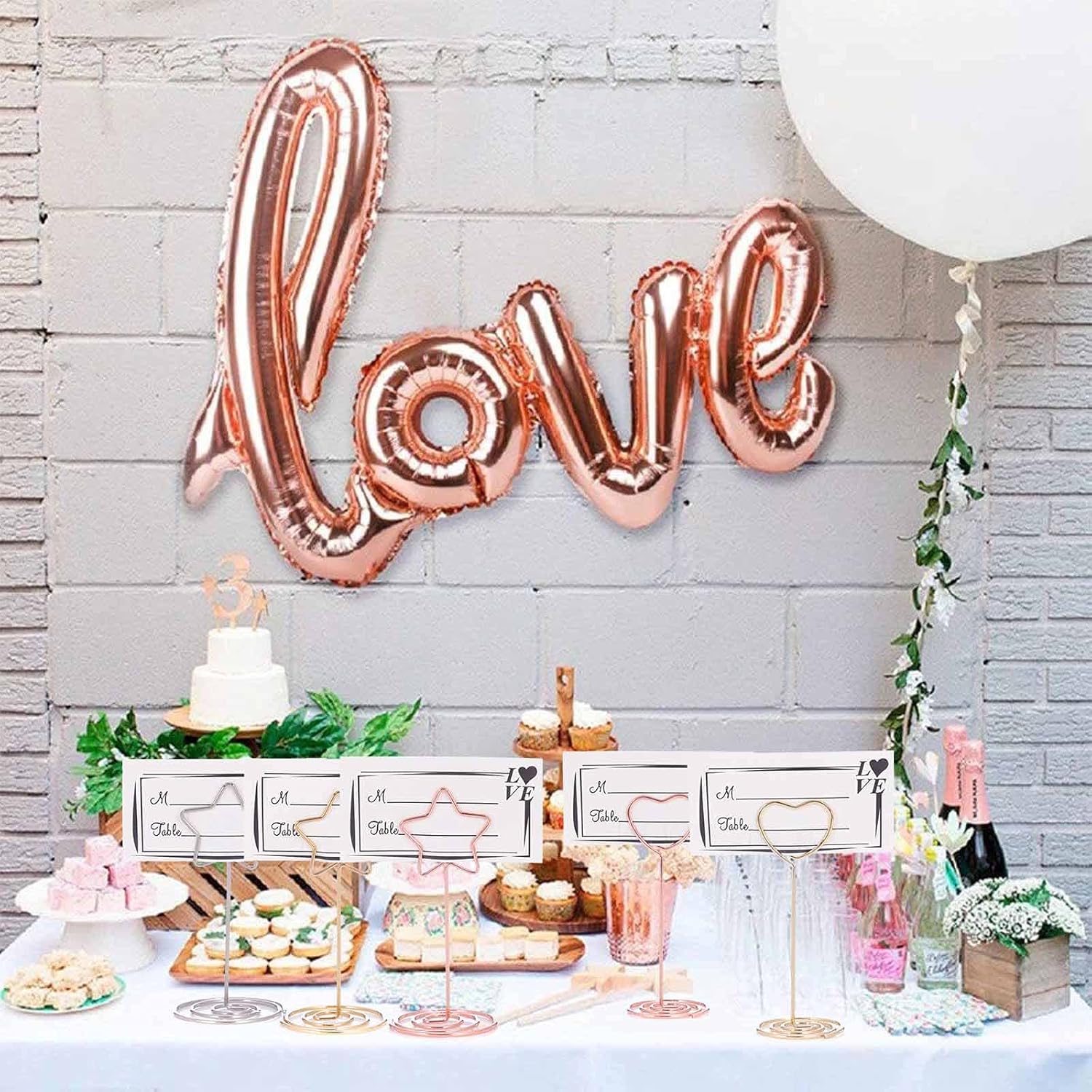 12pcs Table Number Stands 335 inch Place Card Holders with Star Shaped Design