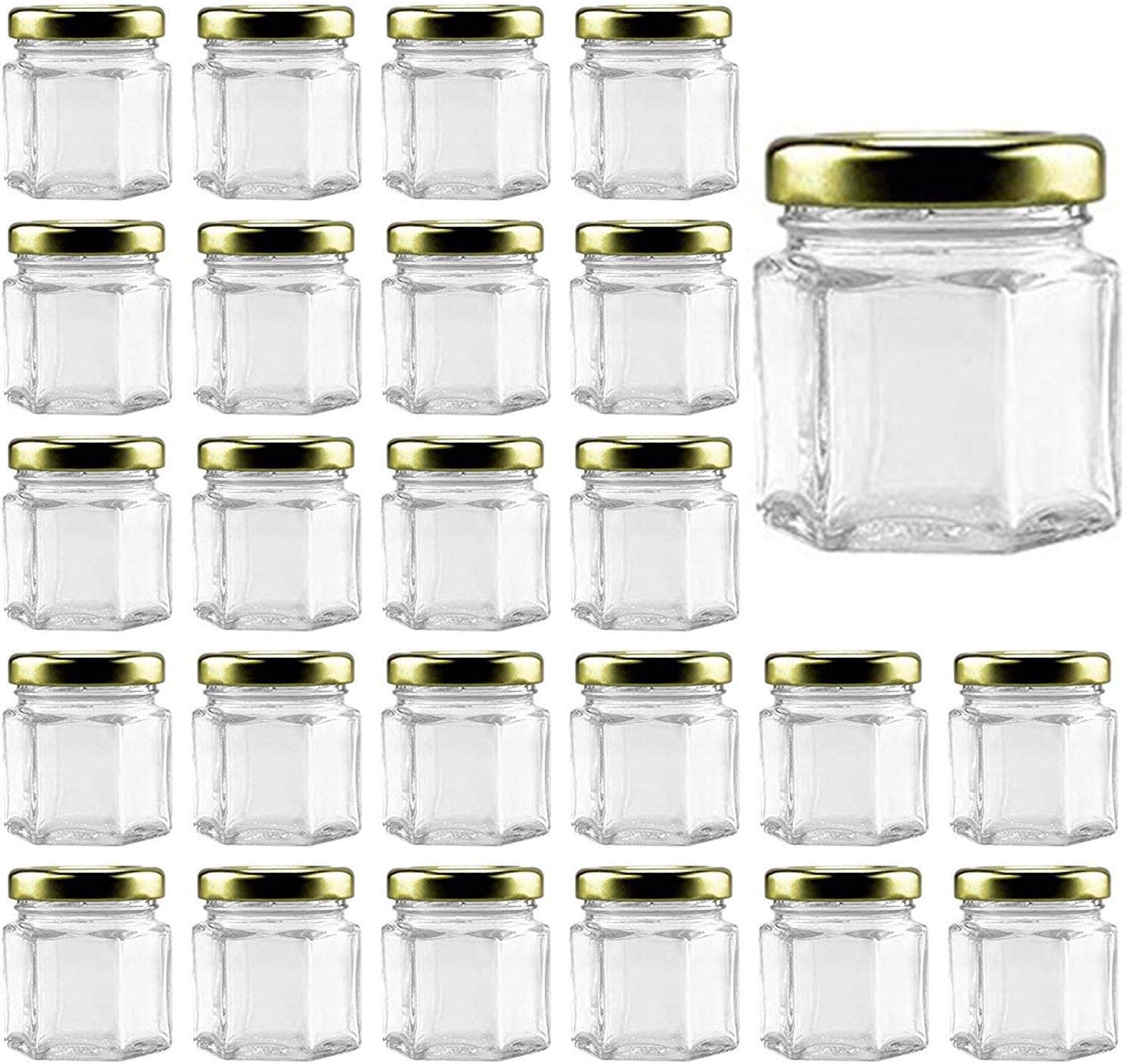 25 Pack 15 Ounce Honey Jars with Gold Lids