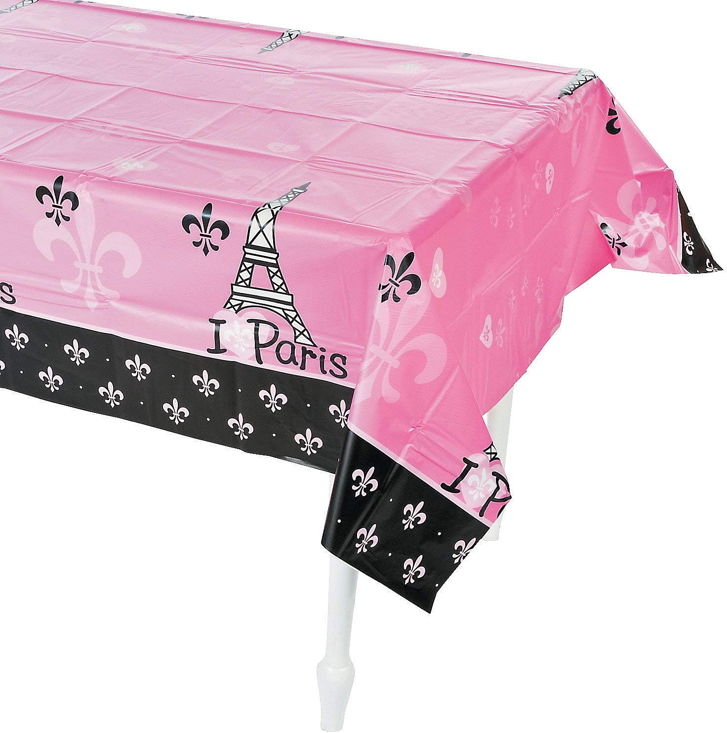 Fun Express Perfectly Paris Tablecover - 1 Piece