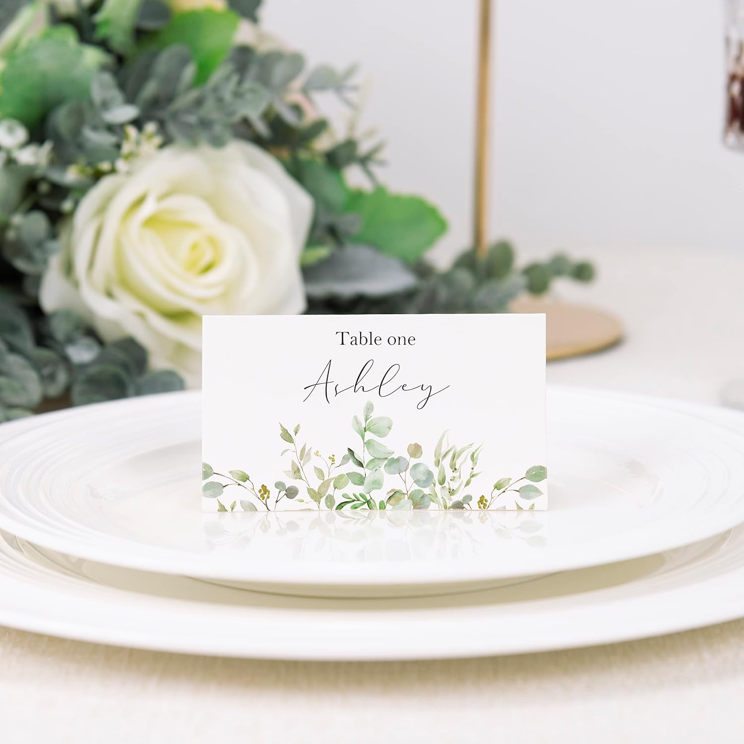 Crisky 120 Pack Greenery Place Cards for Events