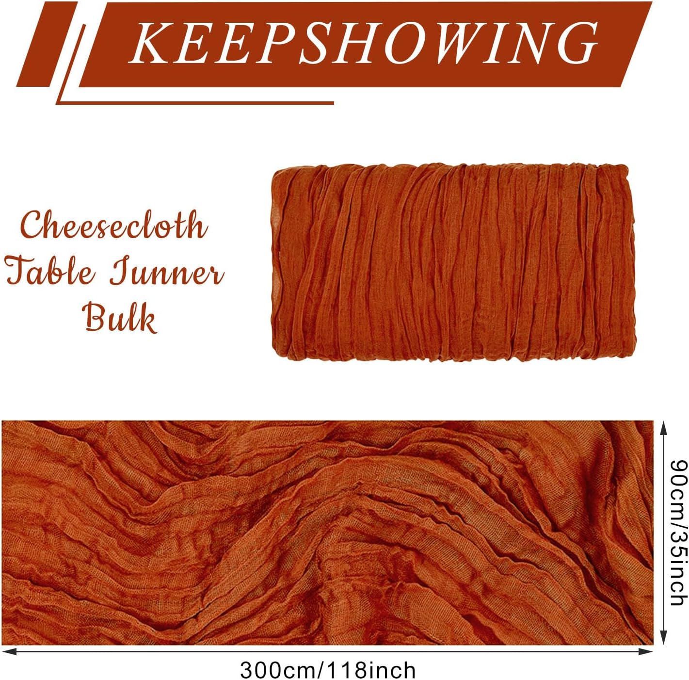2 Pack Cheesecloth Table Runners 10ft Boho Wedding Decor