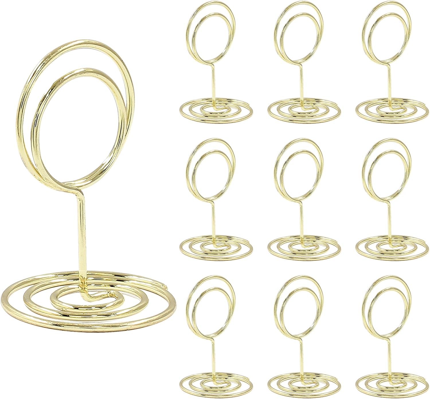 Waziaqoc 10Pcs Gold Table Number Holders