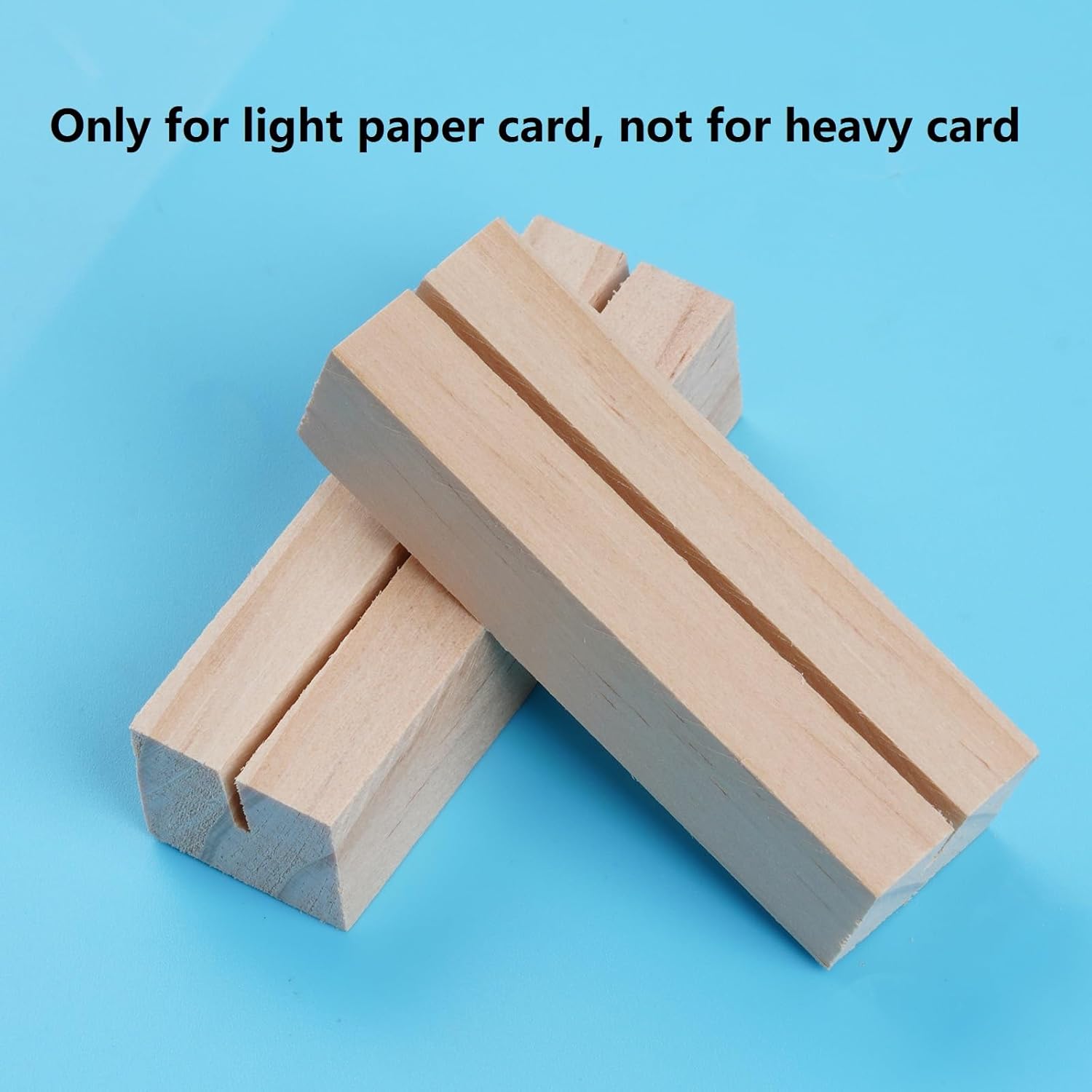 20 Pieces Wood Place Card Holders for Wedding Reception