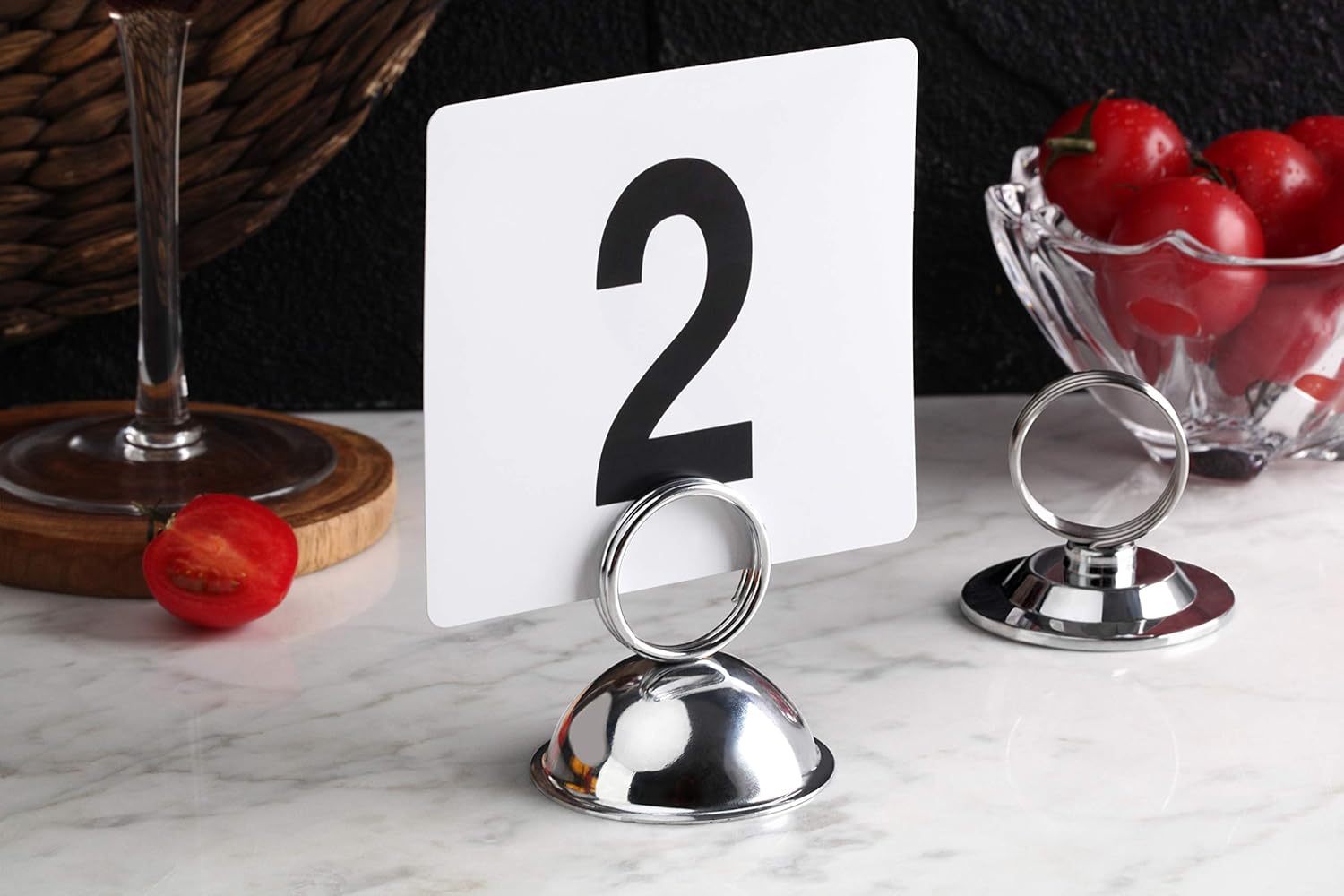 New Star Foodservice 23367 Split-Ring Place Card Holder Set of 12
